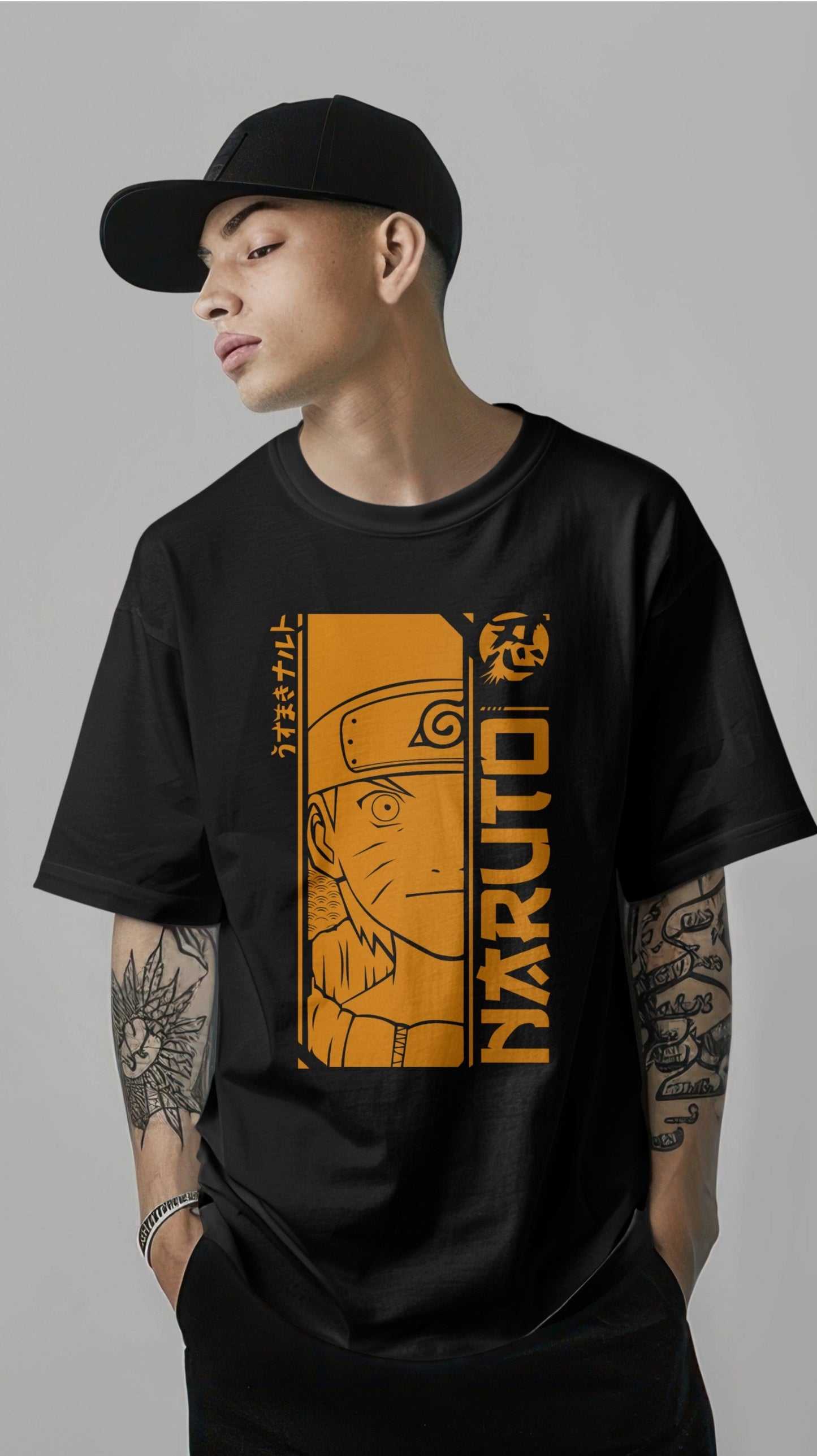 Naruto Vintage Manga Panel Graphic Printed Oversized T-shirt Harble Outfits