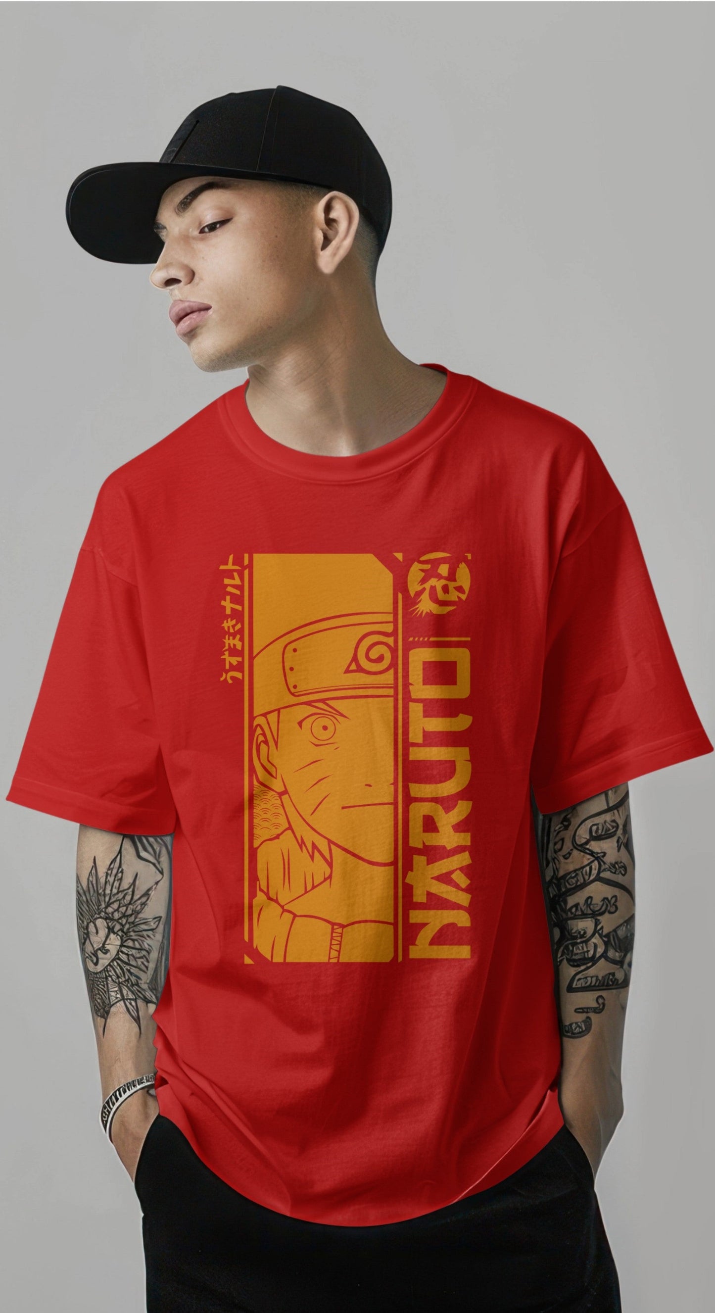 Naruto Vintage Manga Panel Graphic Printed Oversized T-shirt Harble Outfits