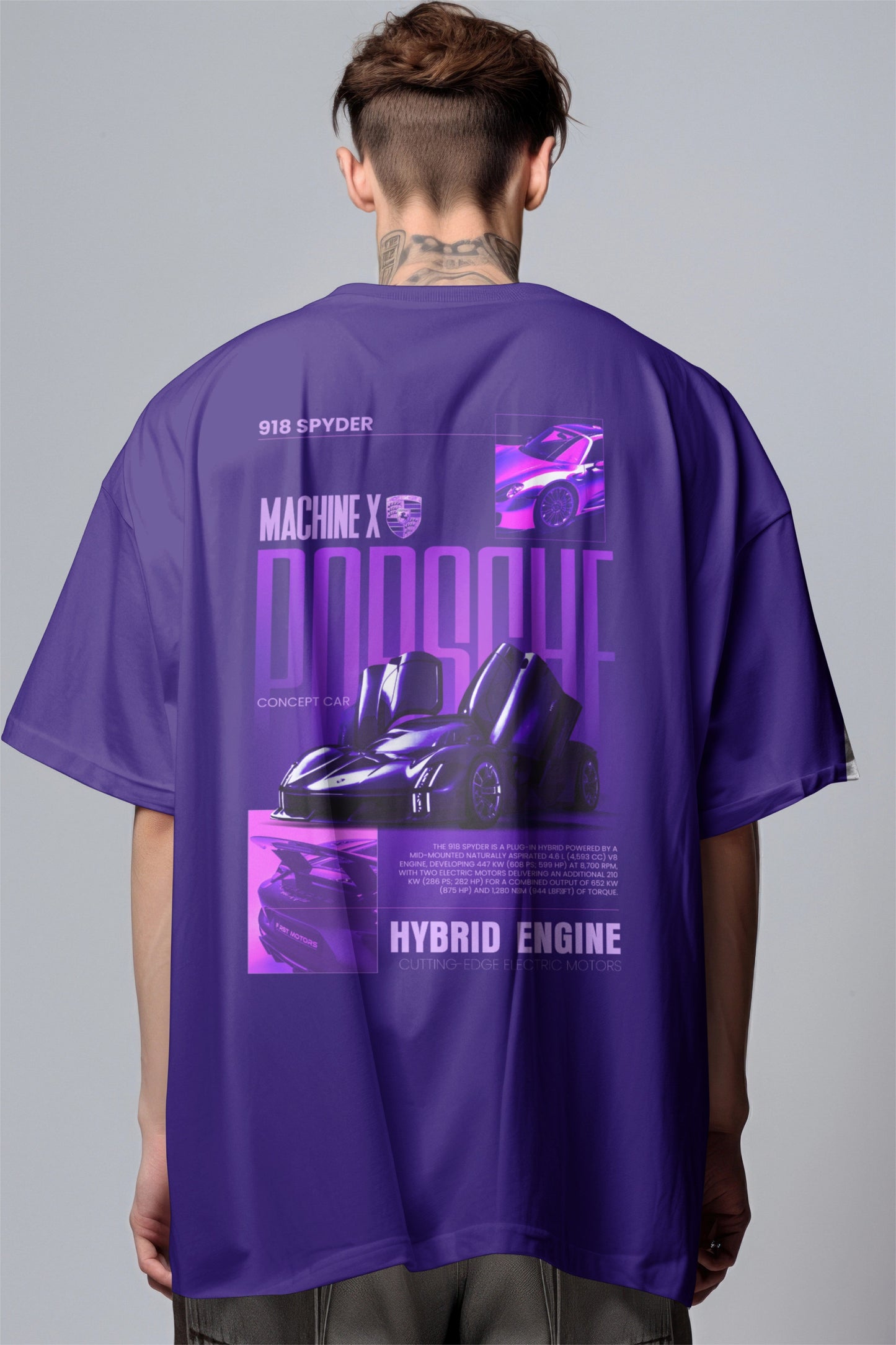 Porsche Graphic Printed Oversized T-Shirt Harble Outfits