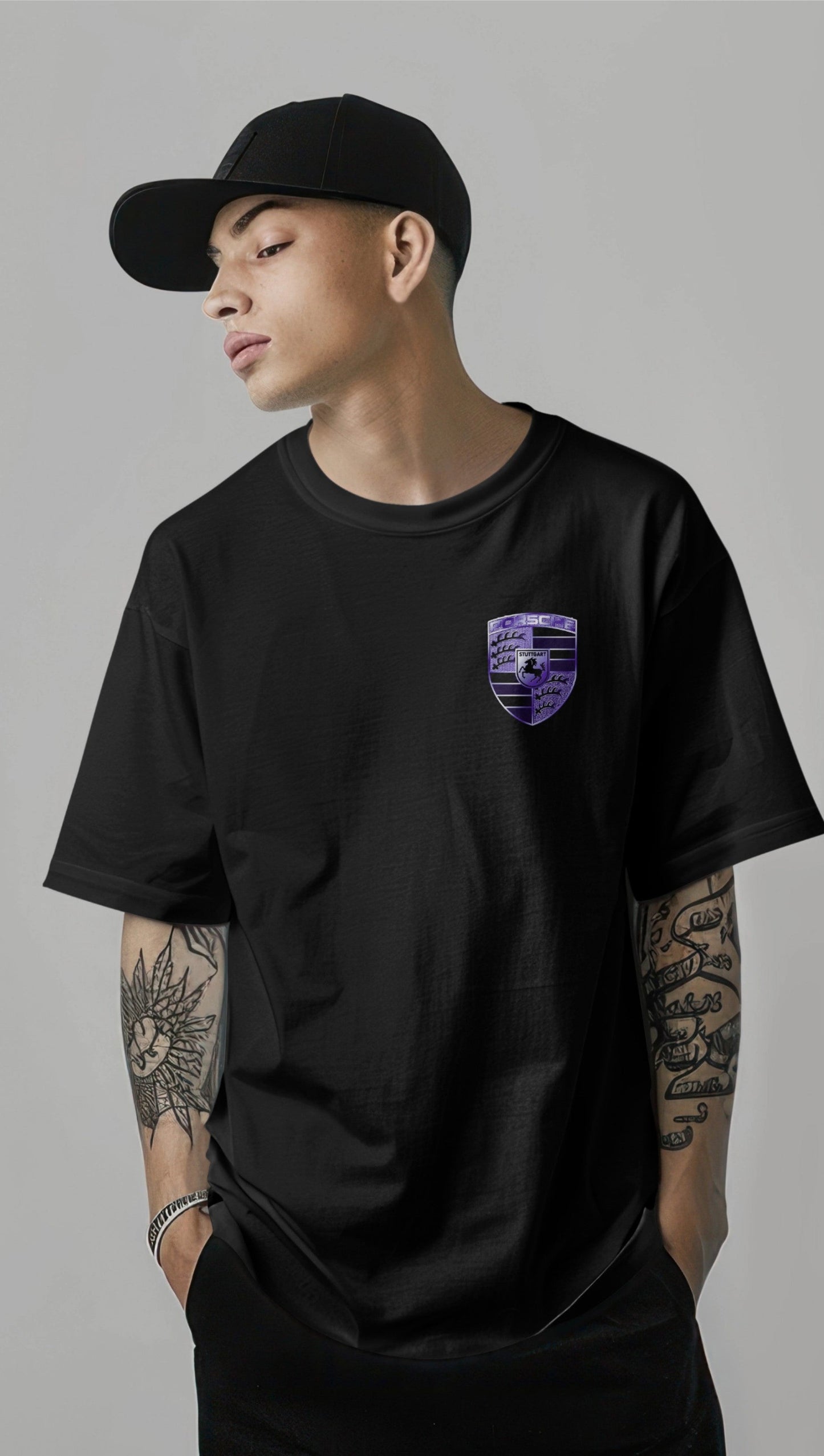 Porsche Graphic Printed Oversized T-Shirt Harble Outfits