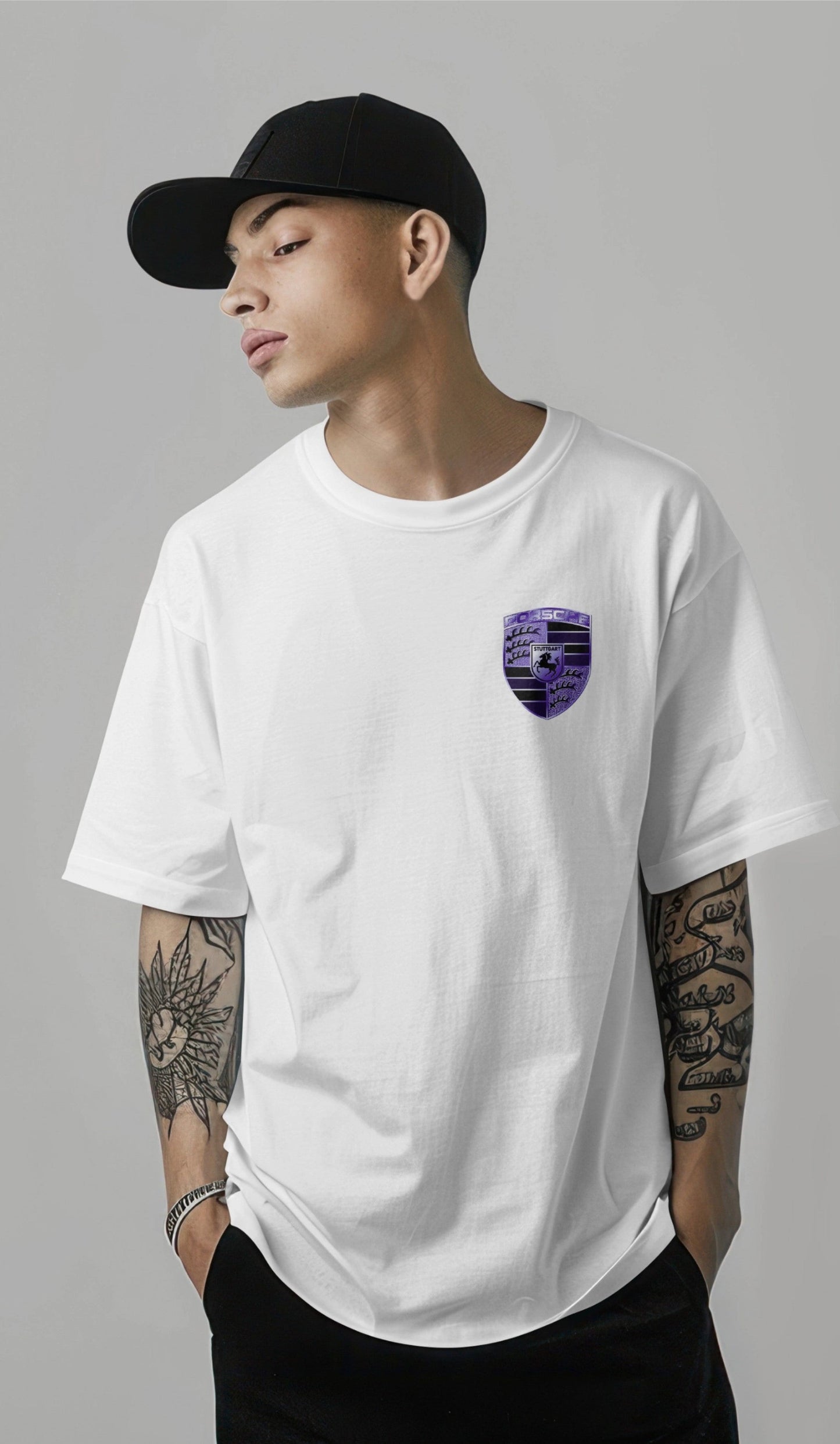 Porsche Graphic Printed Oversized T-Shirt Harble Outfits