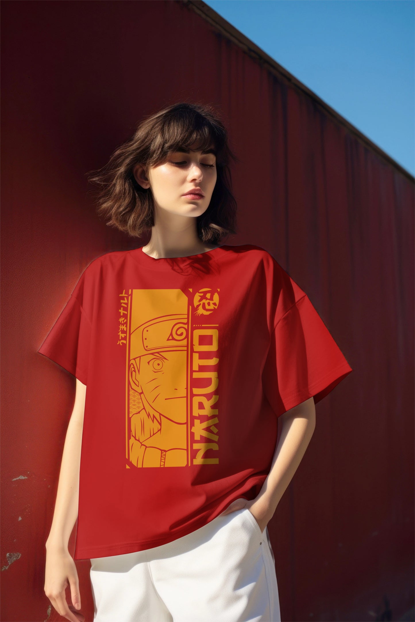 Naruto Vintage Manga Panel Graphic Printed Oversized T-shirt Harble Outfits