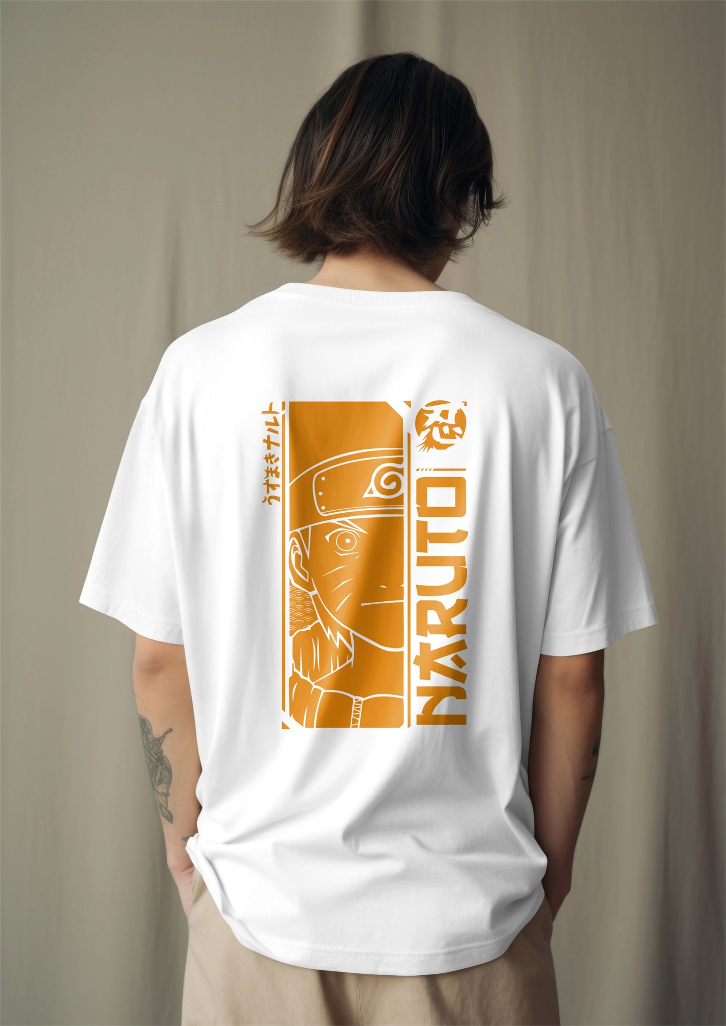 Naruto Orange Graphic Printed Oversized T-shirt Harble Outfits