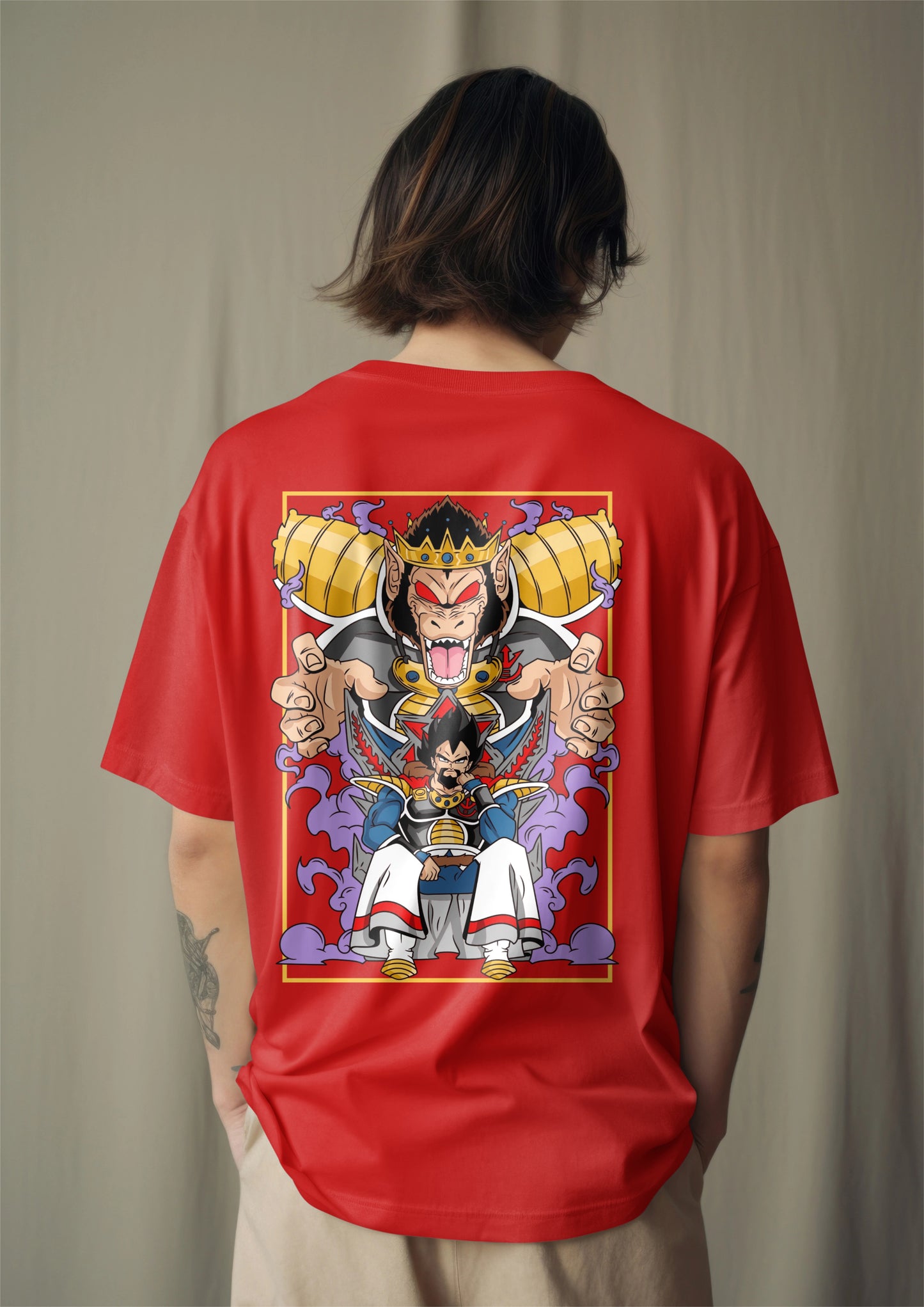 Dragon Ball Z Vegeta "Prince of Destruction" Printed Oversized T-shirt