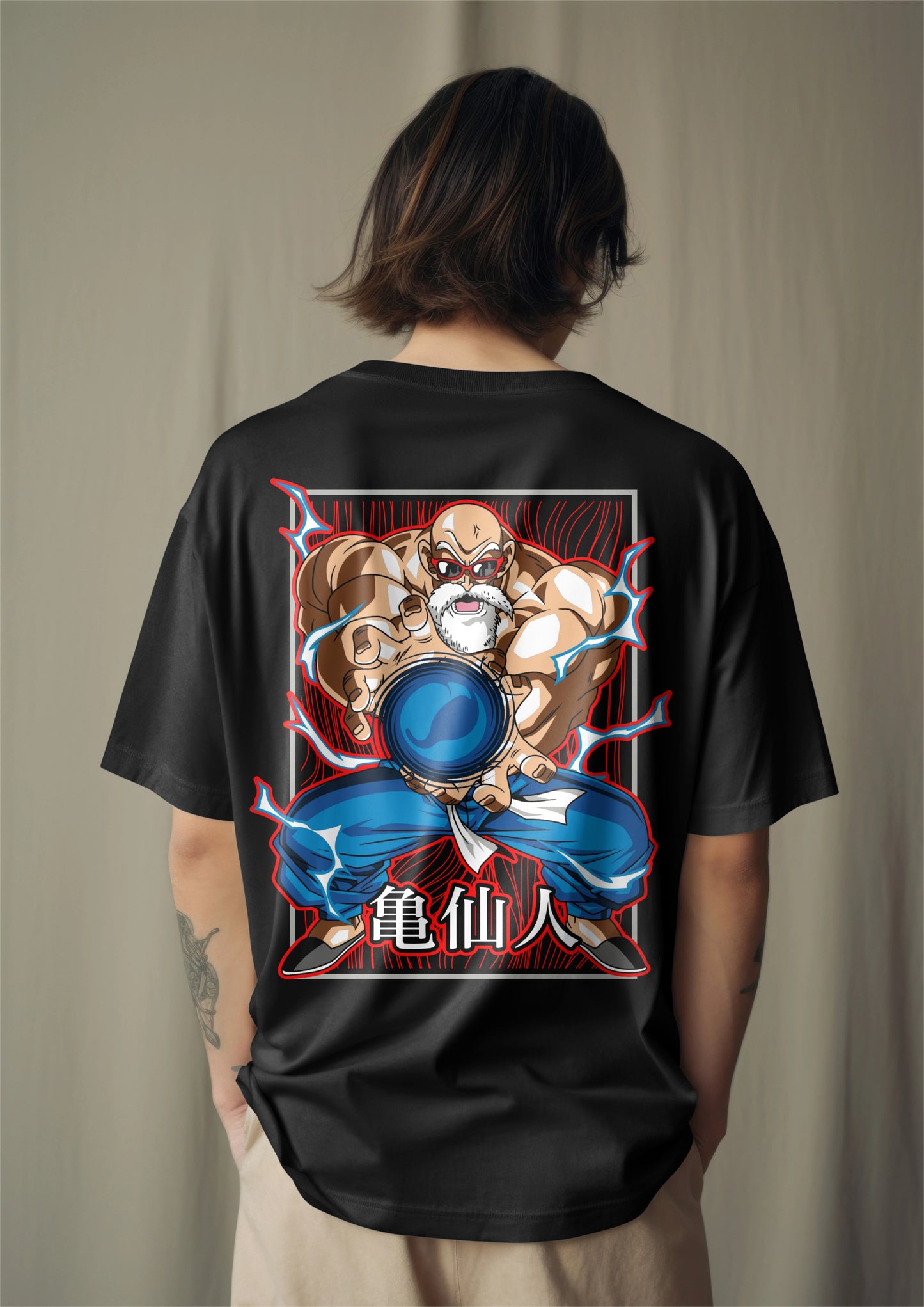 Master Roshi Graphic Printed Oversized T-shirt