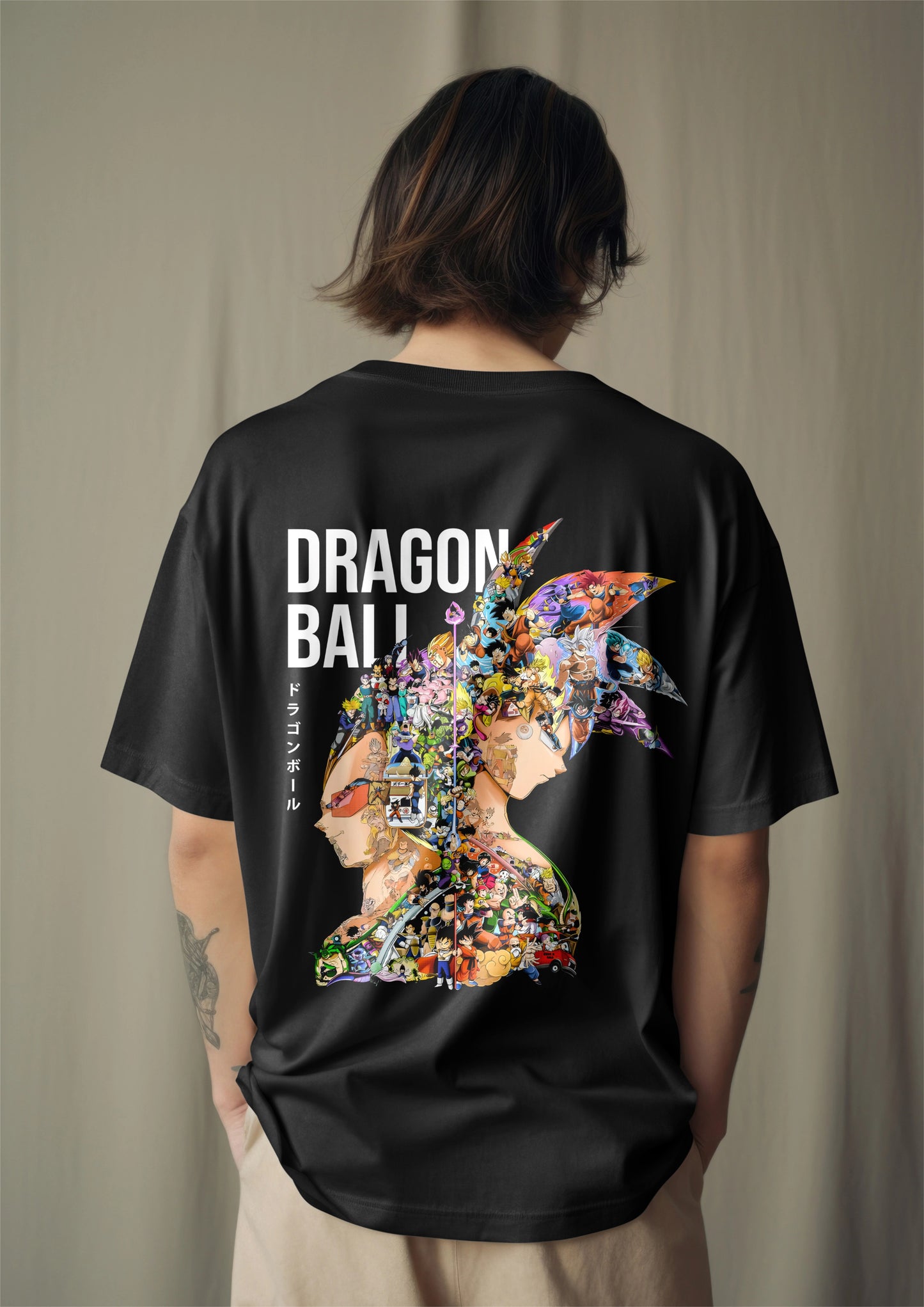 Dragon Ball Dual Legacy Graphic Printed Oversized T-shirt