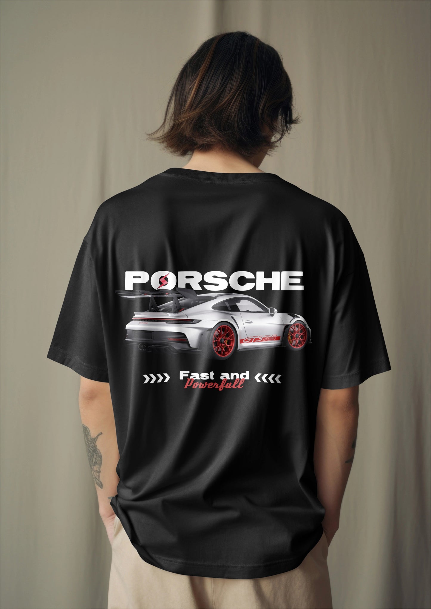 Porsche GT3 RS Graphic Printed Oversized T-shirt Harble Outfits