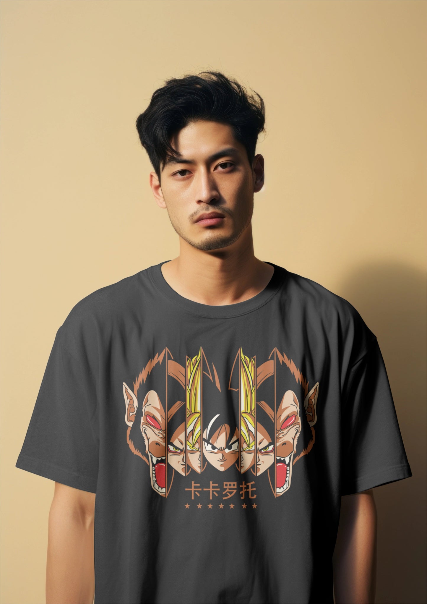 Dragon Ball - Goku Great Ape to Super Saiyan Oversized T-shirt Harble Outfits