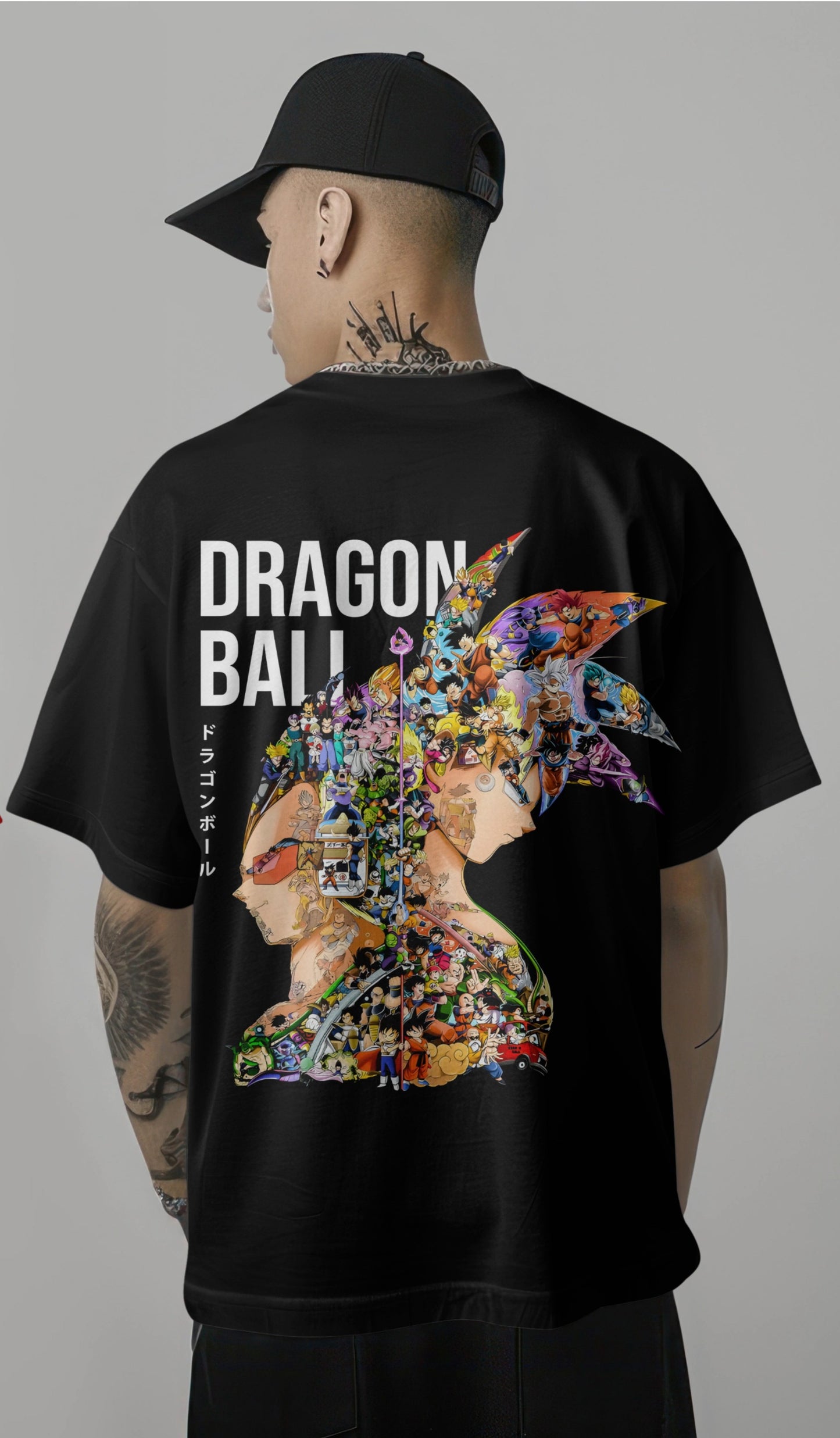 Dragon Ball Dual Legacy Graphic Printed Oversized T-shirt