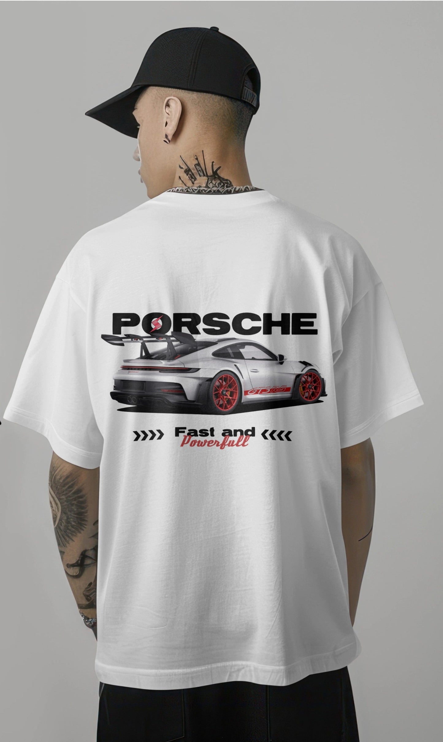 Porsche GT3 RS Graphic Printed Oversized T-shirt Harble Outfits