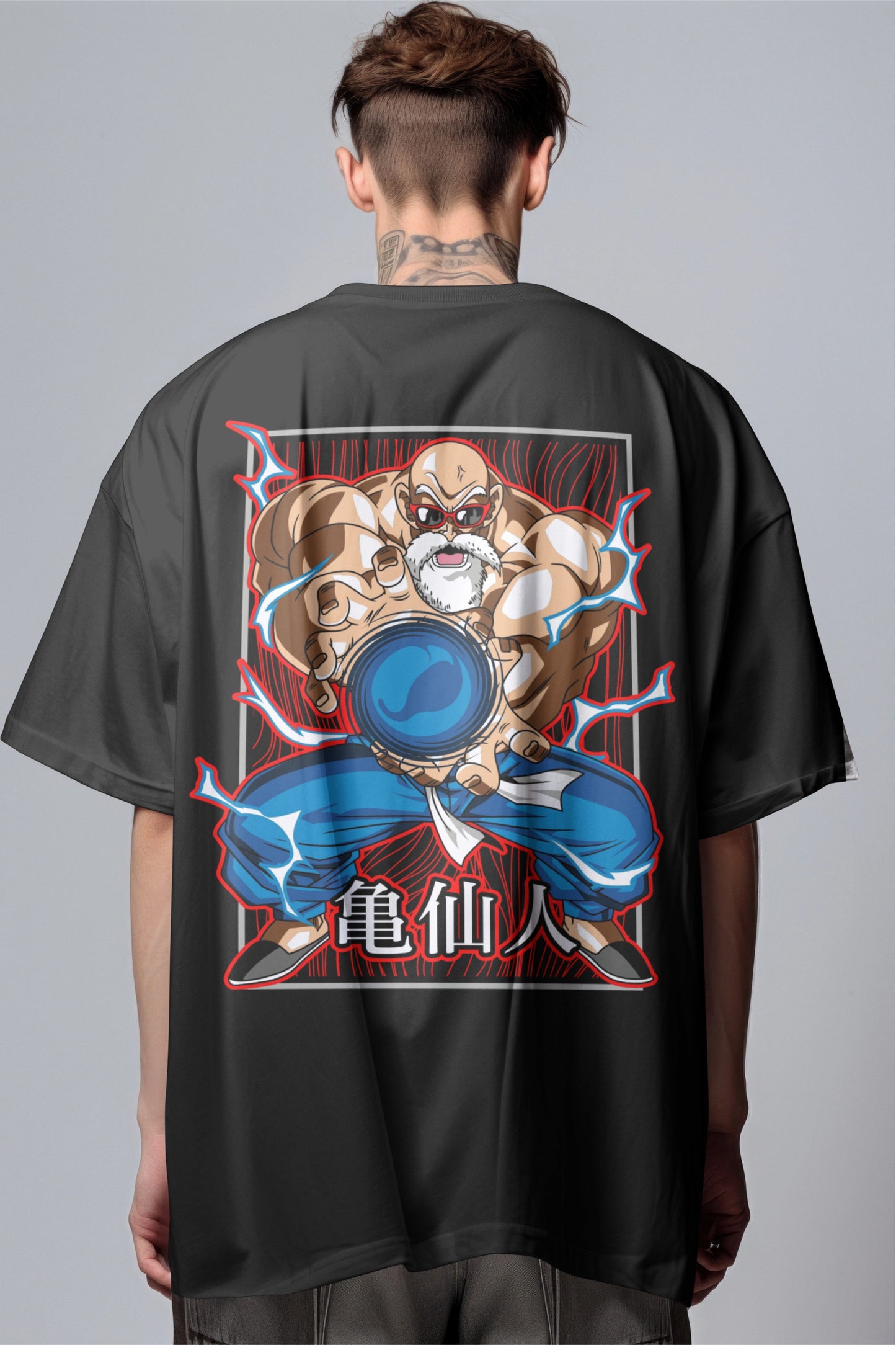 Master Roshi Graphic Printed Oversized T-shirt Harble Outfits