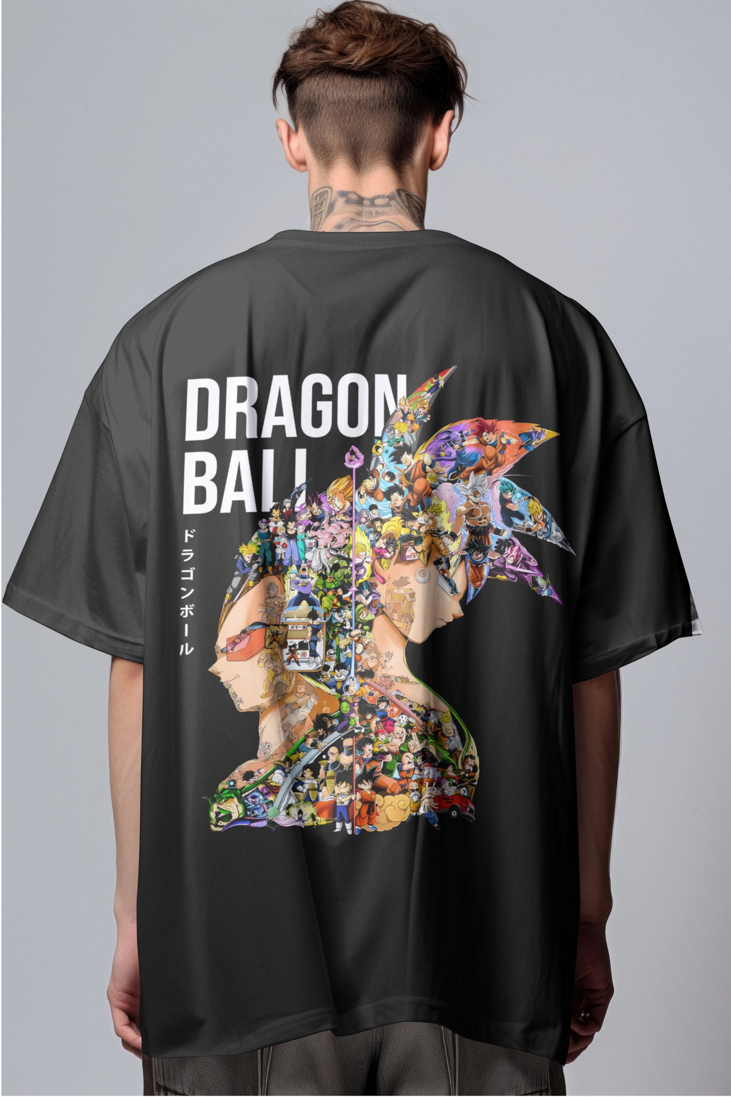 Dragon Ball Dual Legacy Graphic Printed Oversized T-shirt