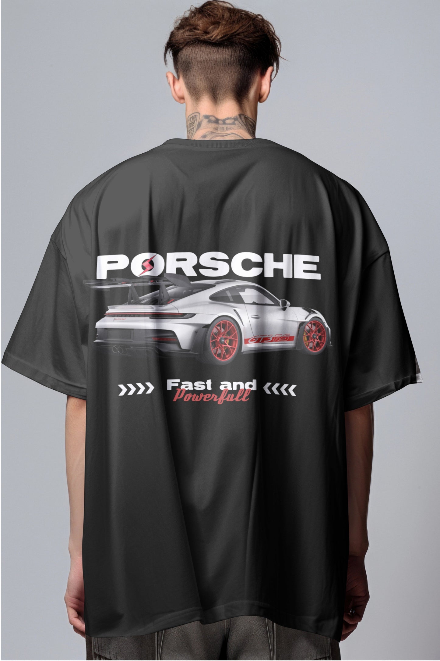 Porsche GT3 RS Graphic Printed Oversized T-shirt Harble Outfits