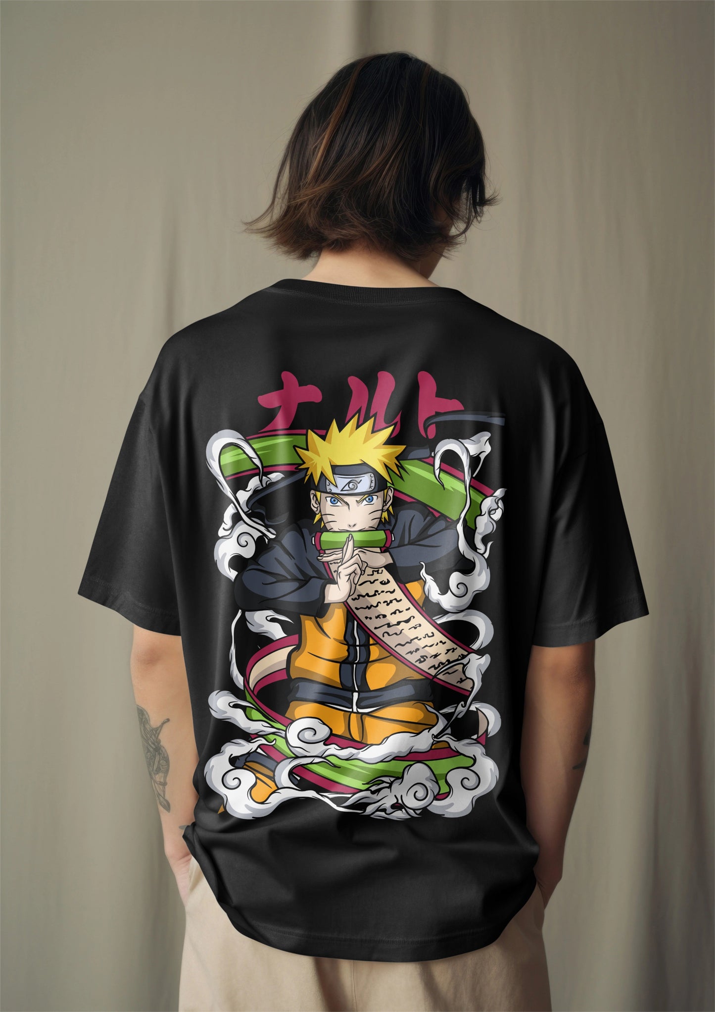 Naruto Summoning Jutsu Graphic Printed Oversized T-shirt Harble Outfits