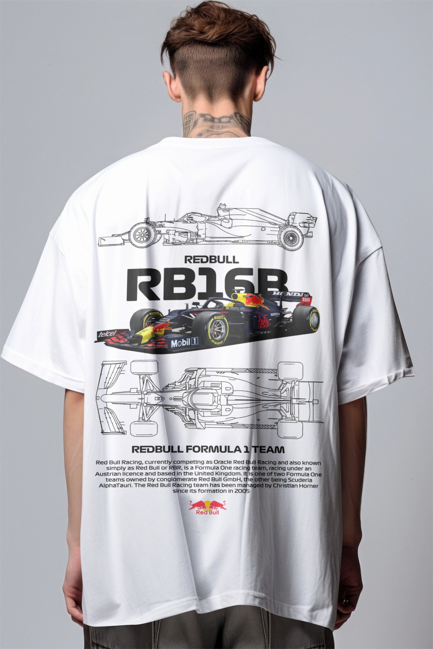 F1 Red Bull Racing 1 Printed Oversized T-shirt Harble Outfits