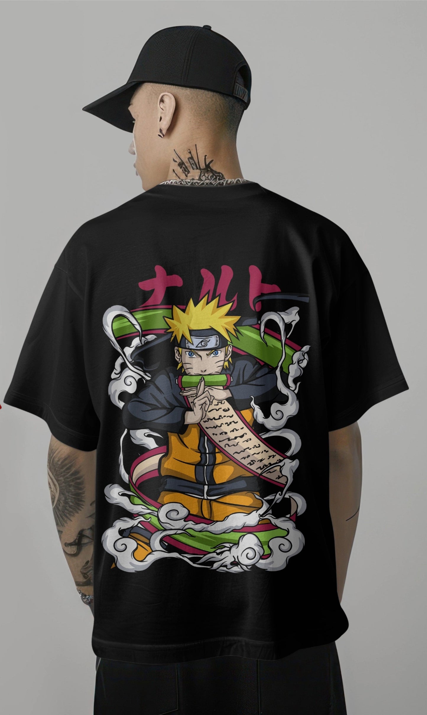 Naruto Summoning Jutsu Graphic Printed Oversized T-shirt Harble Outfits