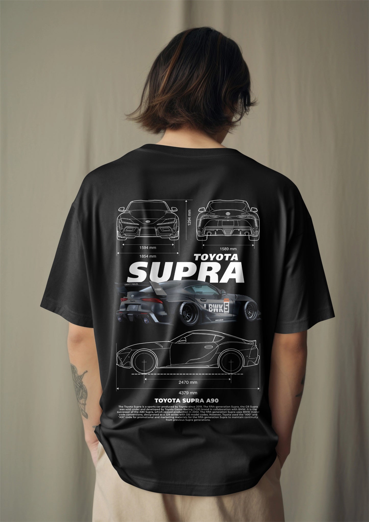Toyota Supra Drift edition Graphic Printed Oversized T-shirt Harble Outfits