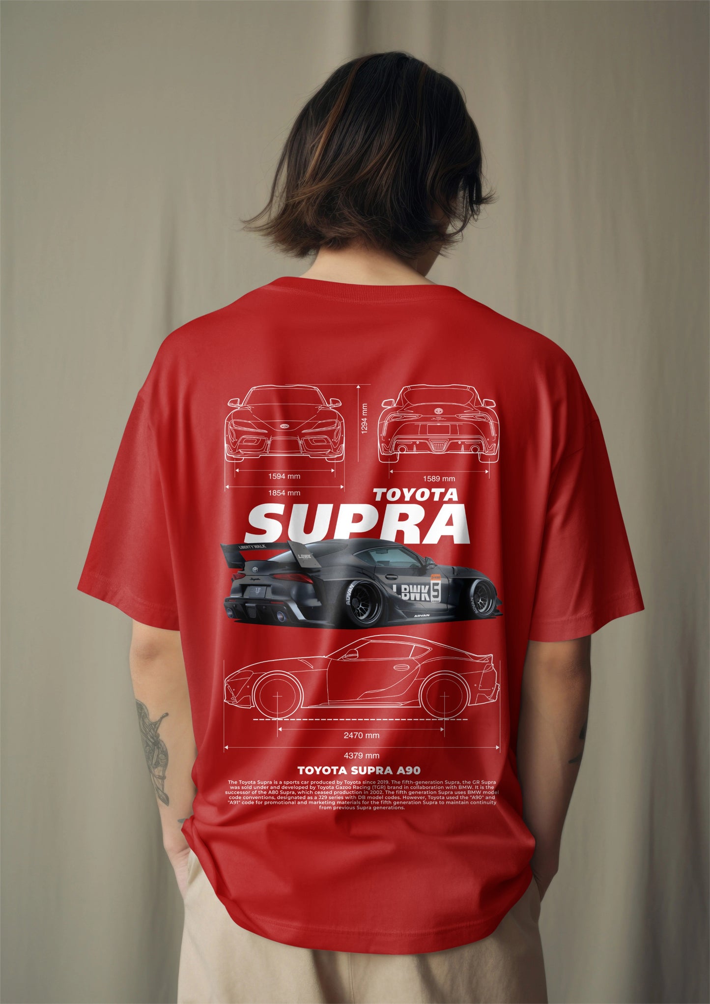 Toyota Supra Drift edition Graphic Printed Oversized T-shirt Harble Outfits