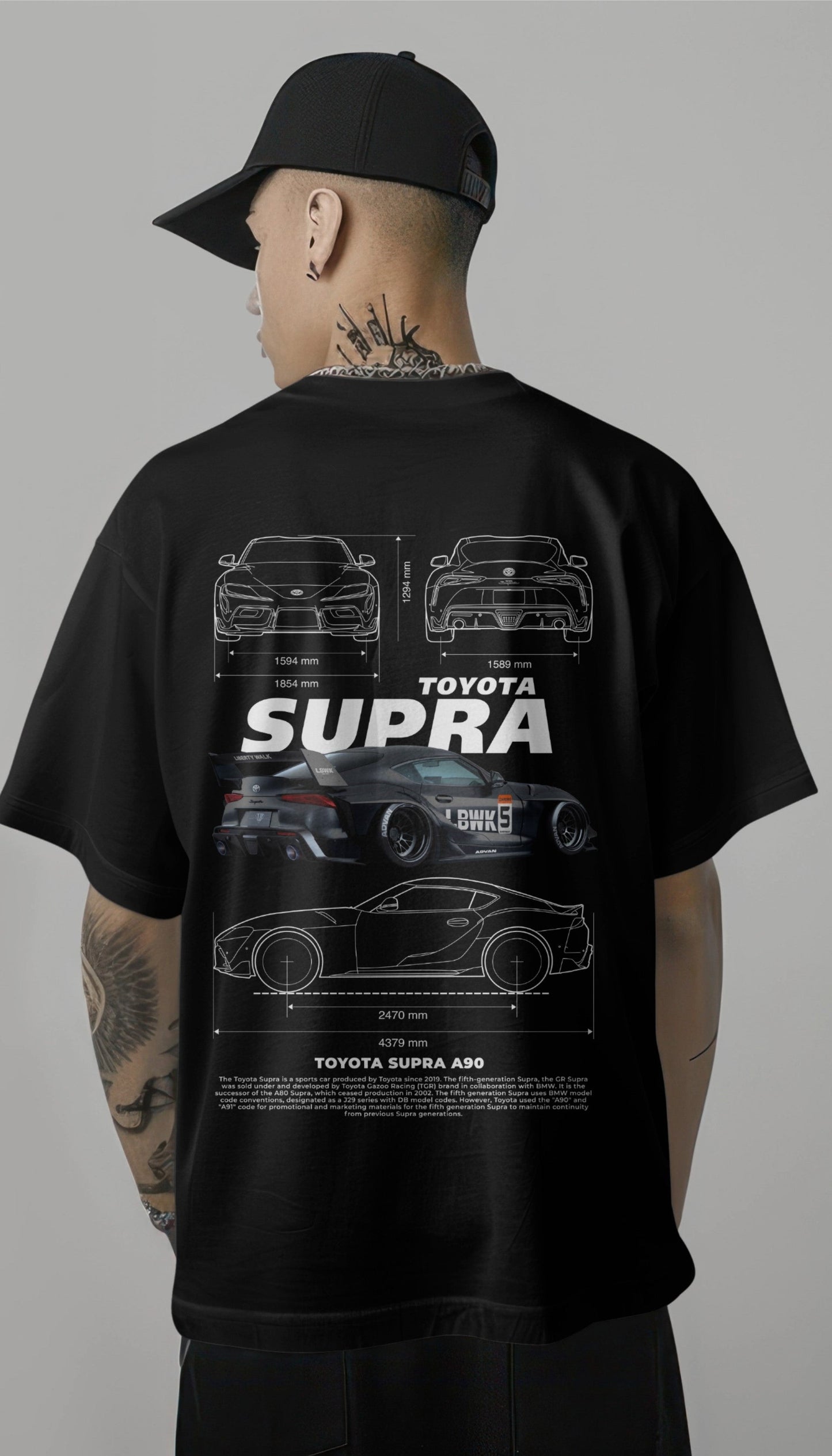 Toyota Supra Drift edition Graphic Printed Oversized T-shirt Harble Outfits