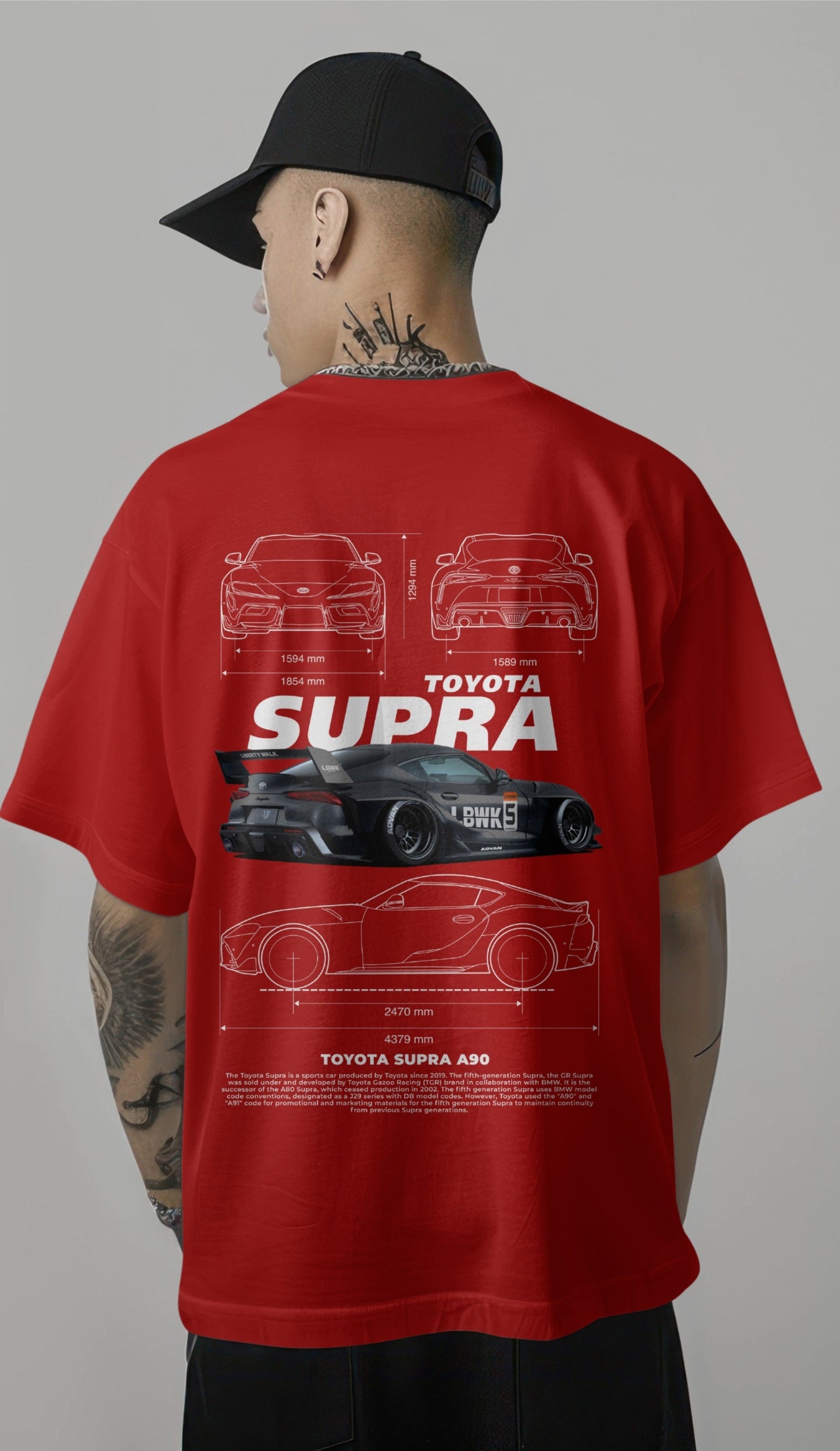 Toyota Supra Drift edition Graphic Printed Oversized T-shirt Harble Outfits