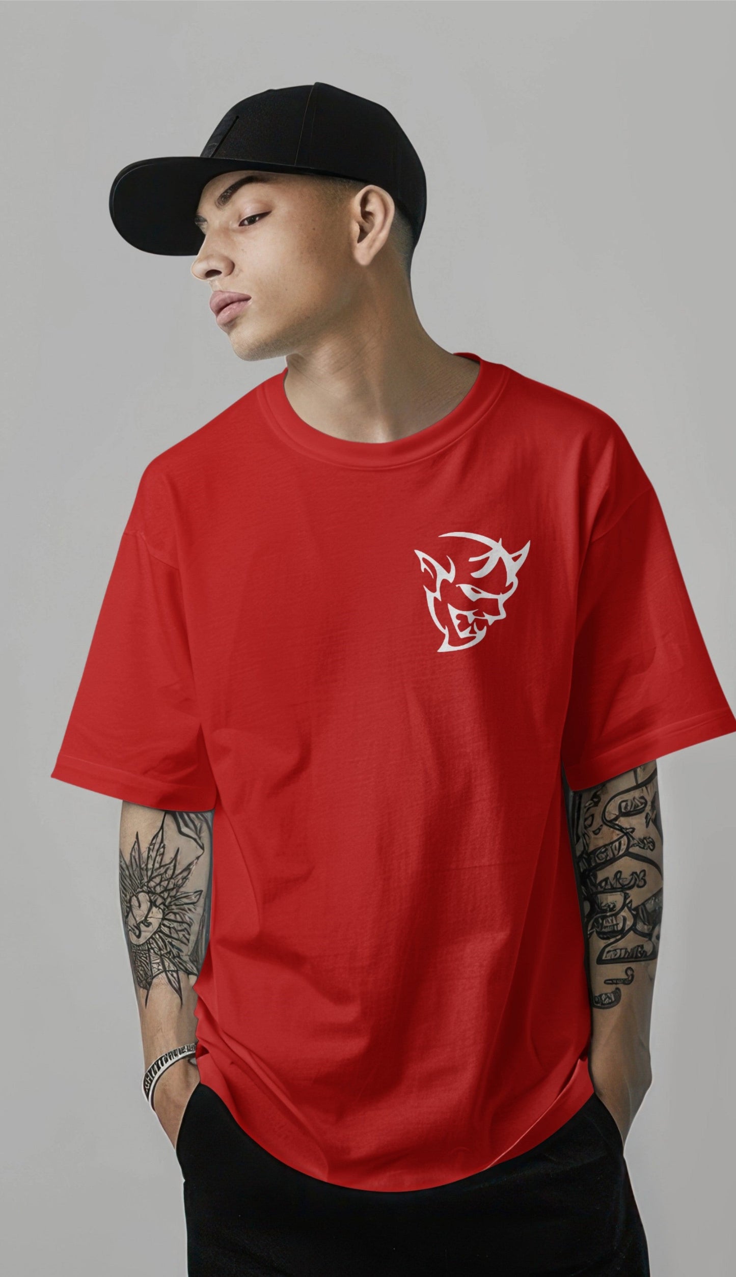 Challenger Hellcat Graphic Printed Oversized T-shirt Harble Outfits