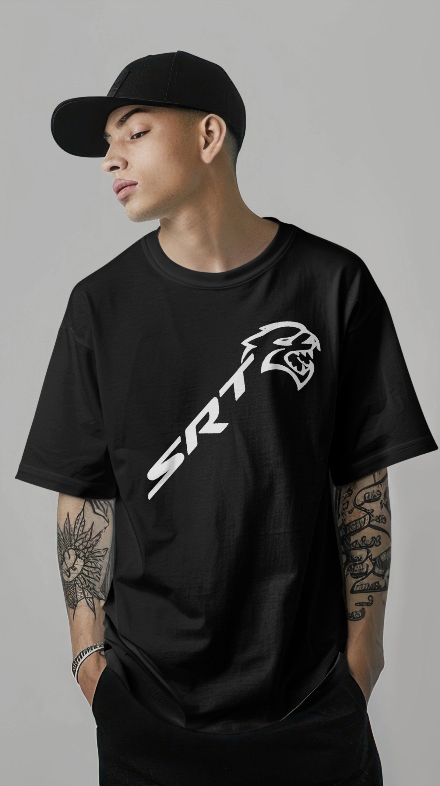 Dodge Challenger SRT Graphic Printed Oversized T-shirt Harble Outfits