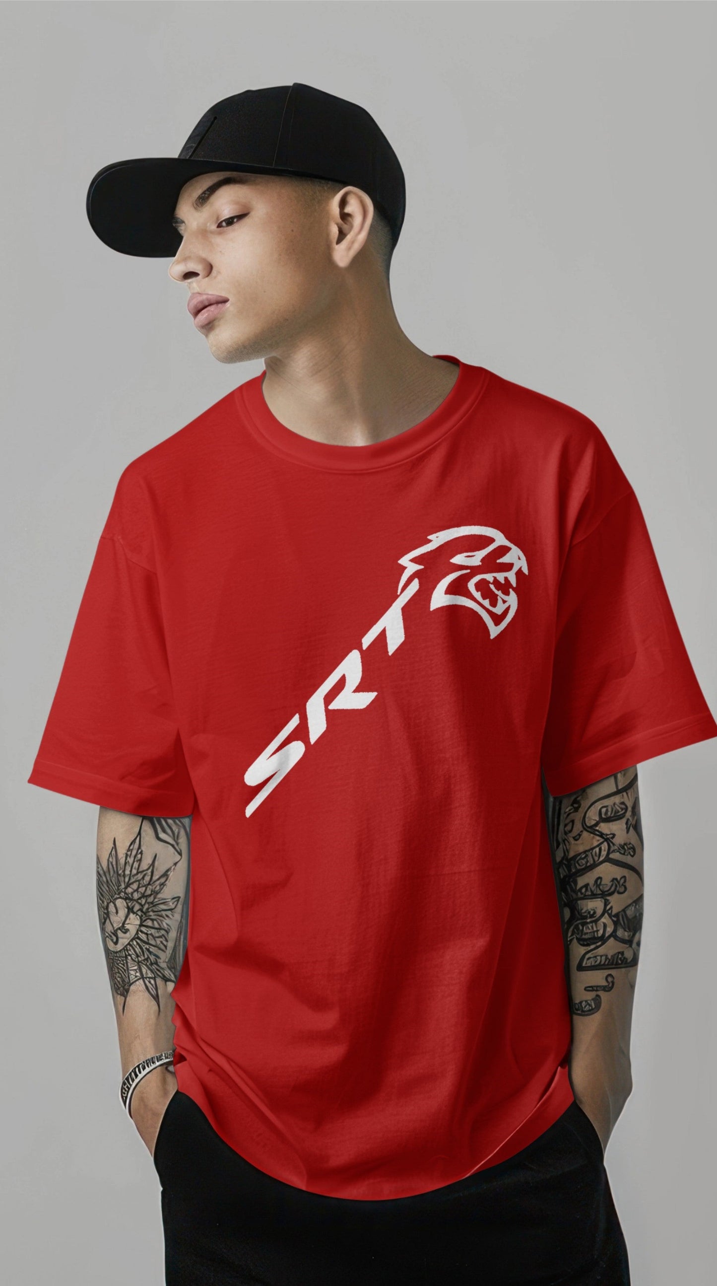 Dodge Challenger SRT Graphic Printed Oversized T-shirt Harble Outfits