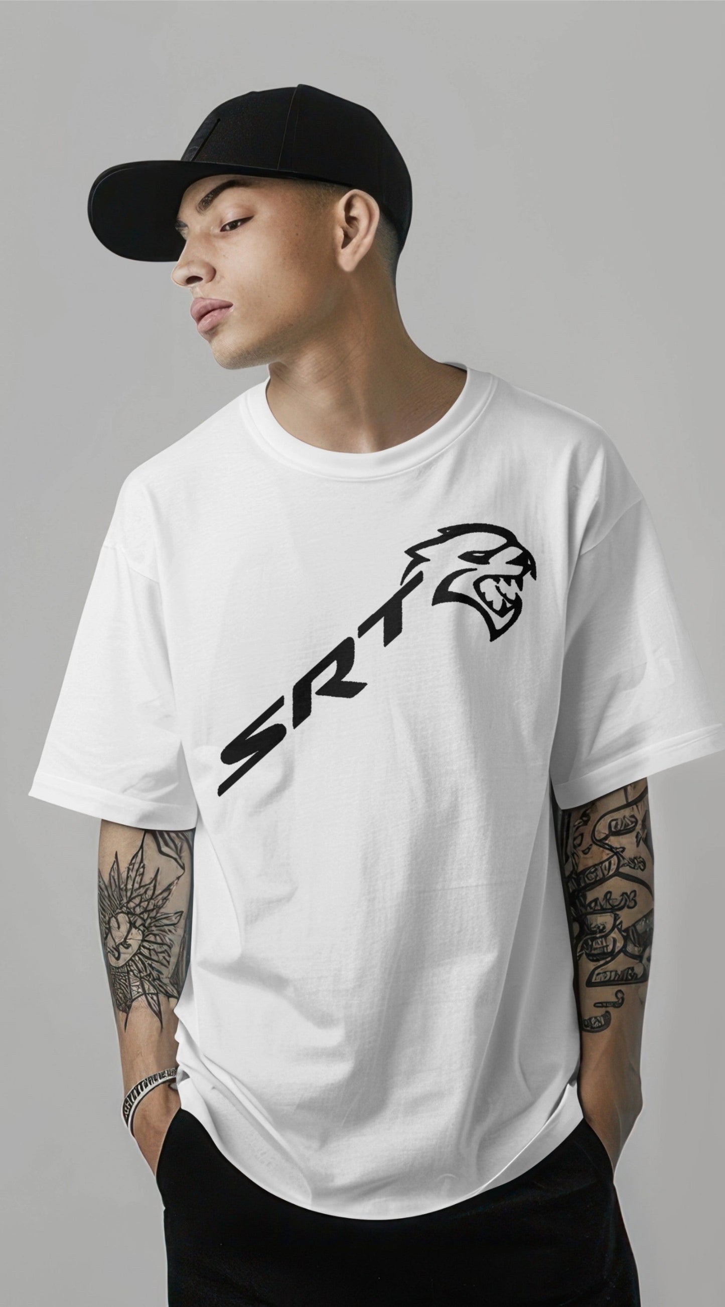 Dodge Challenger SRT Graphic Printed Oversized T-shirt Harble Outfits