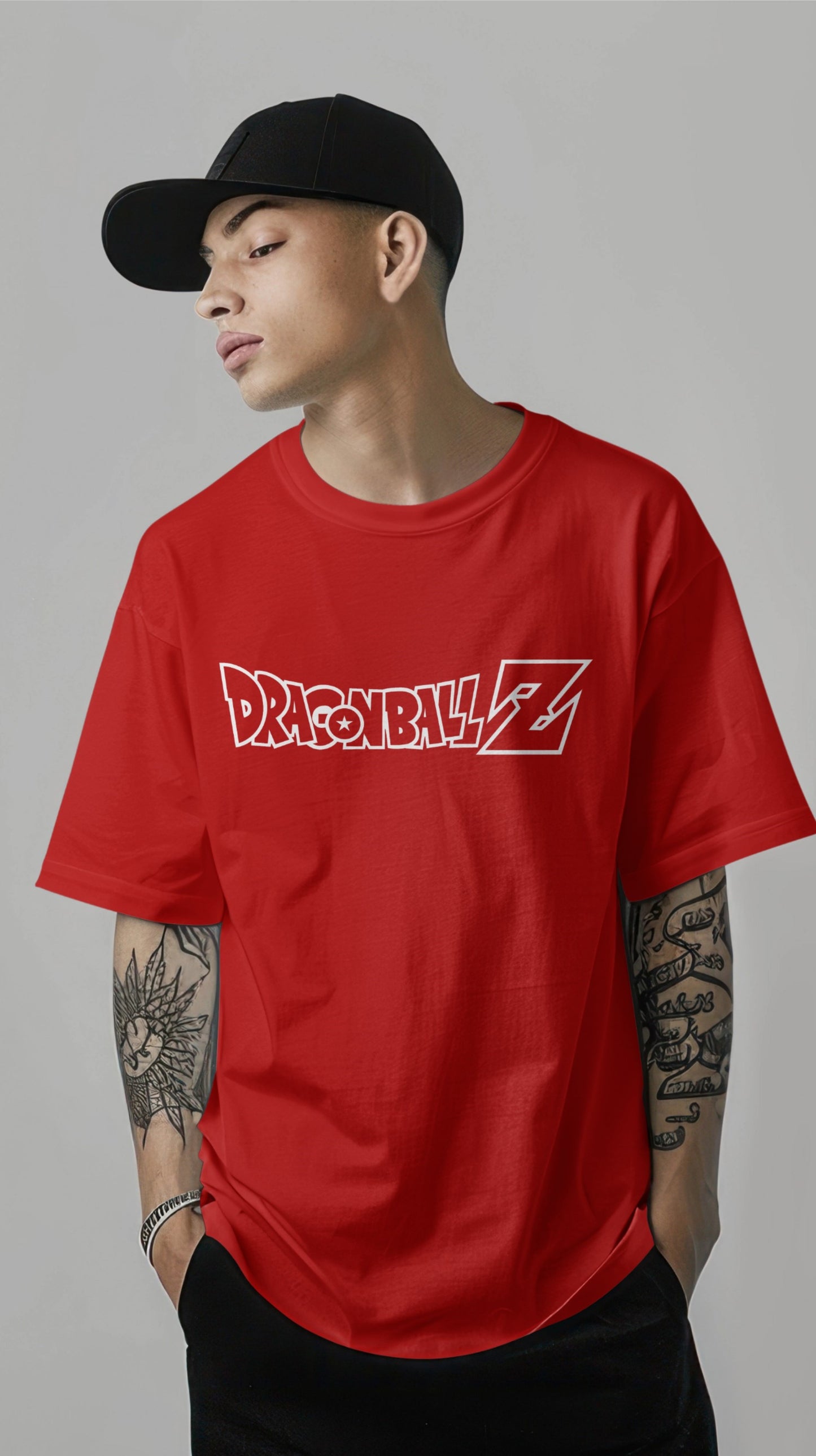 Saiyan Spirit Dragon Printed Oversized T-shirt