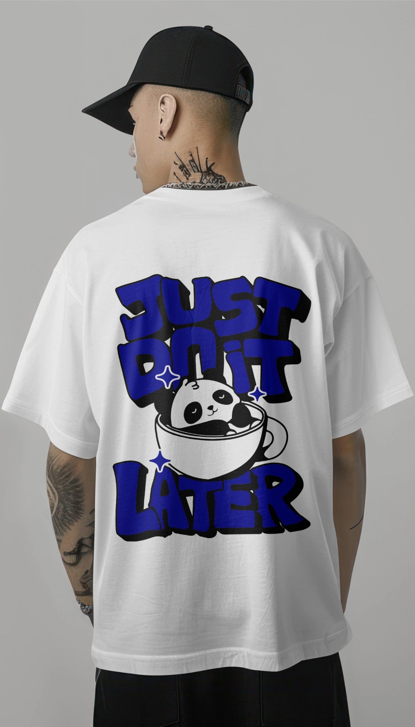 Lazy Panda Graphic Printed Oversized T-Shirt Harble Outfits