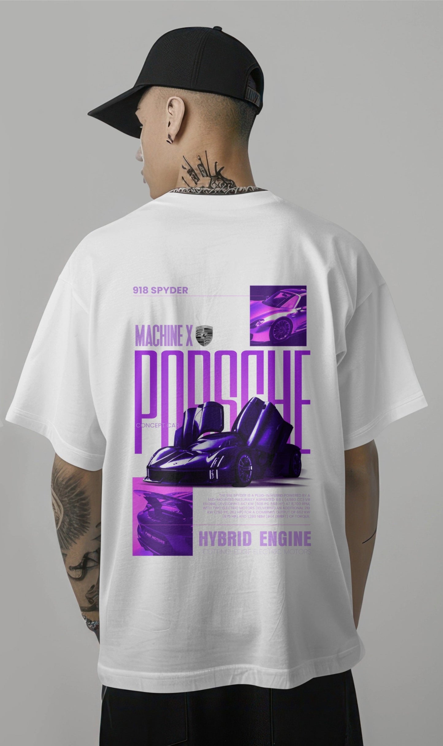 Porsche Graphic Printed Oversized T-Shirt Harble Outfits