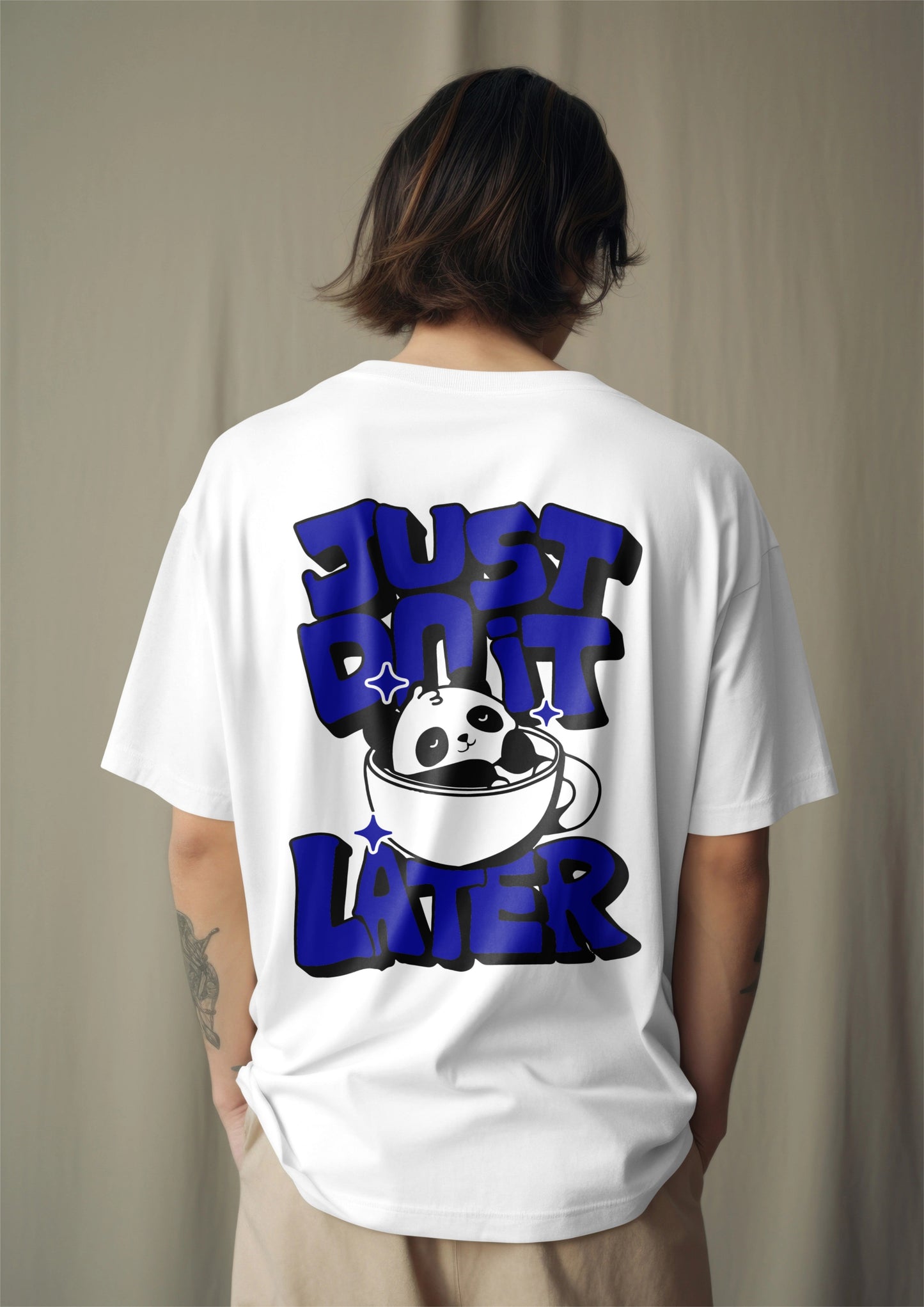 Lazy Panda Graphic Printed Oversized T-Shirt Harble Outfits