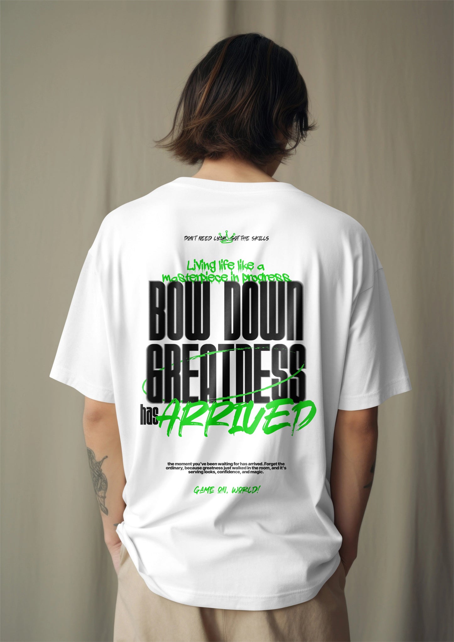 Greatness Printed Oversized T-Shirt Harble Outfits