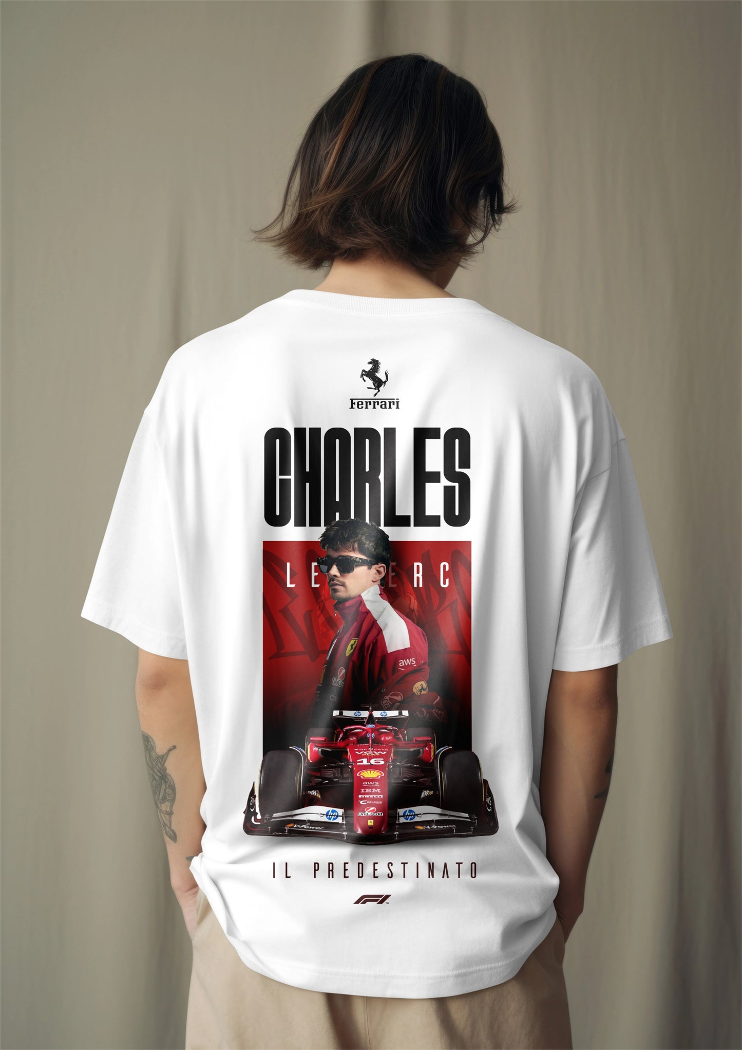 Charles Leclerc Ferrari Oversized T-Shirt