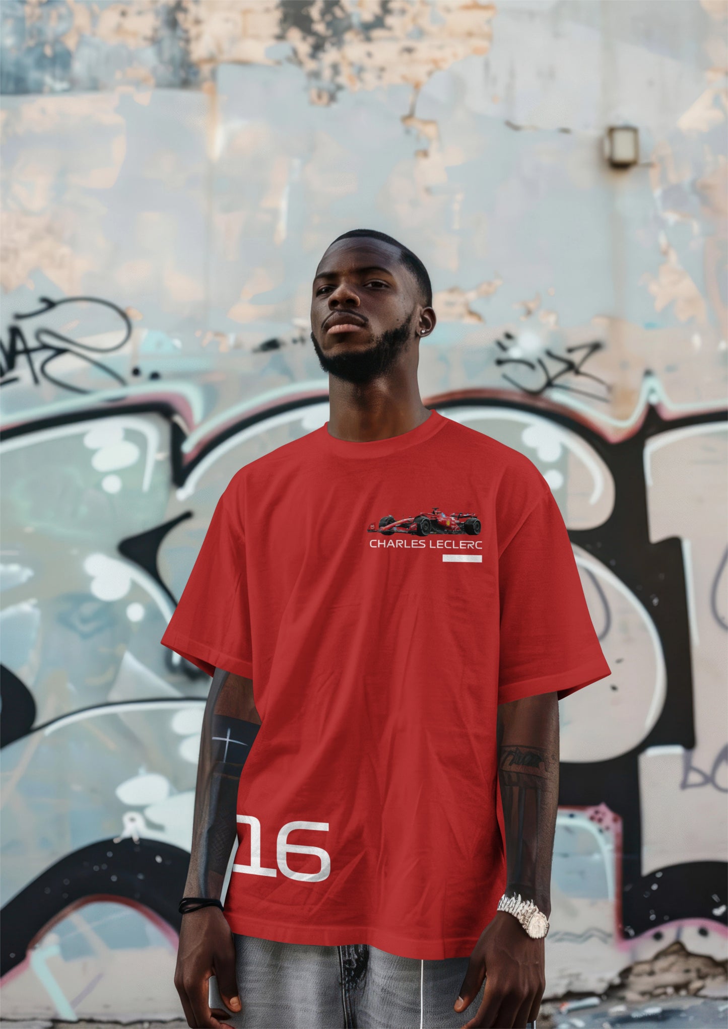 Charles Leclerc Ferrari Oversized T-Shirt