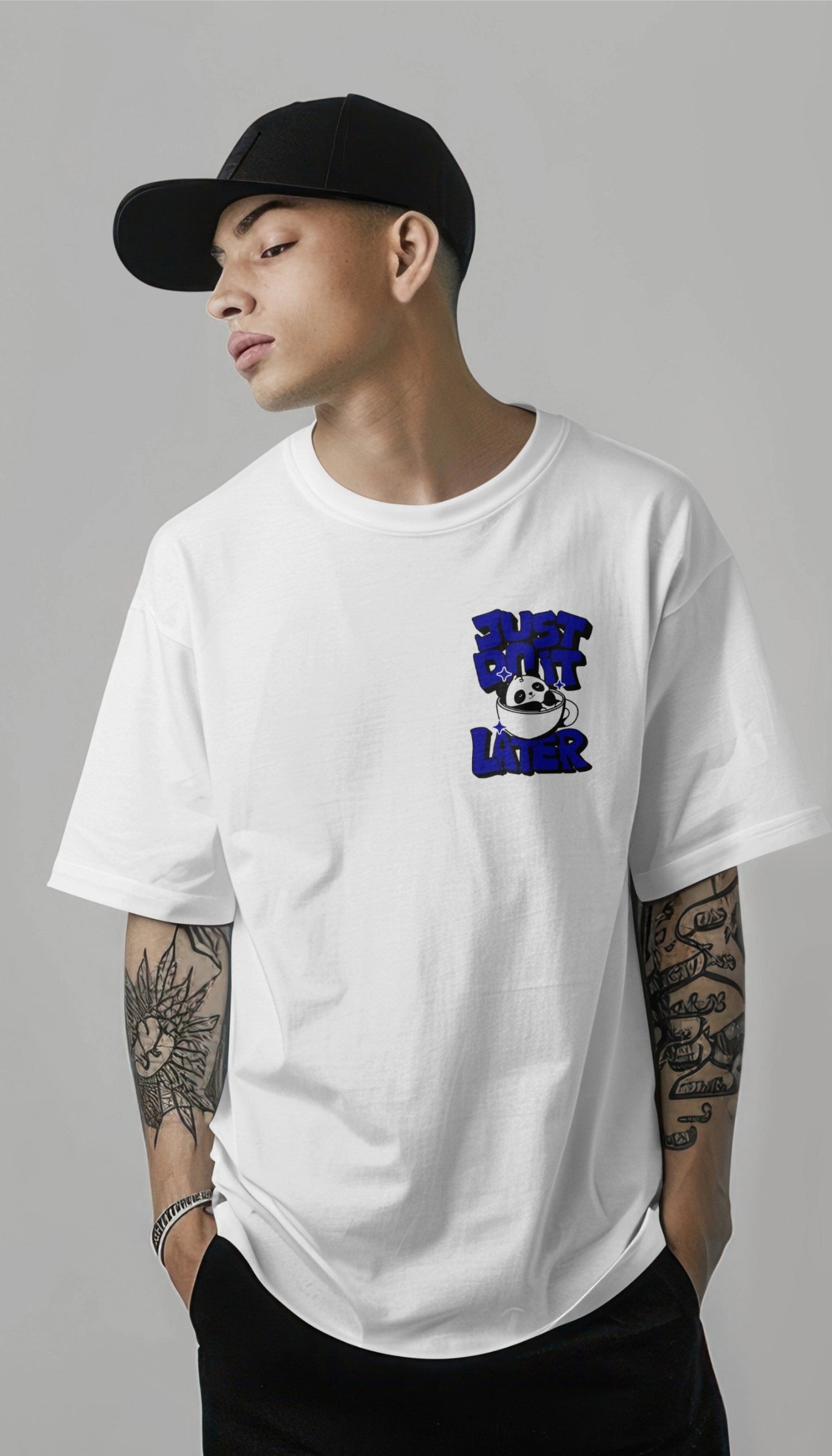 Lazy Panda Graphic Printed Oversized T-Shirt Harble Outfits