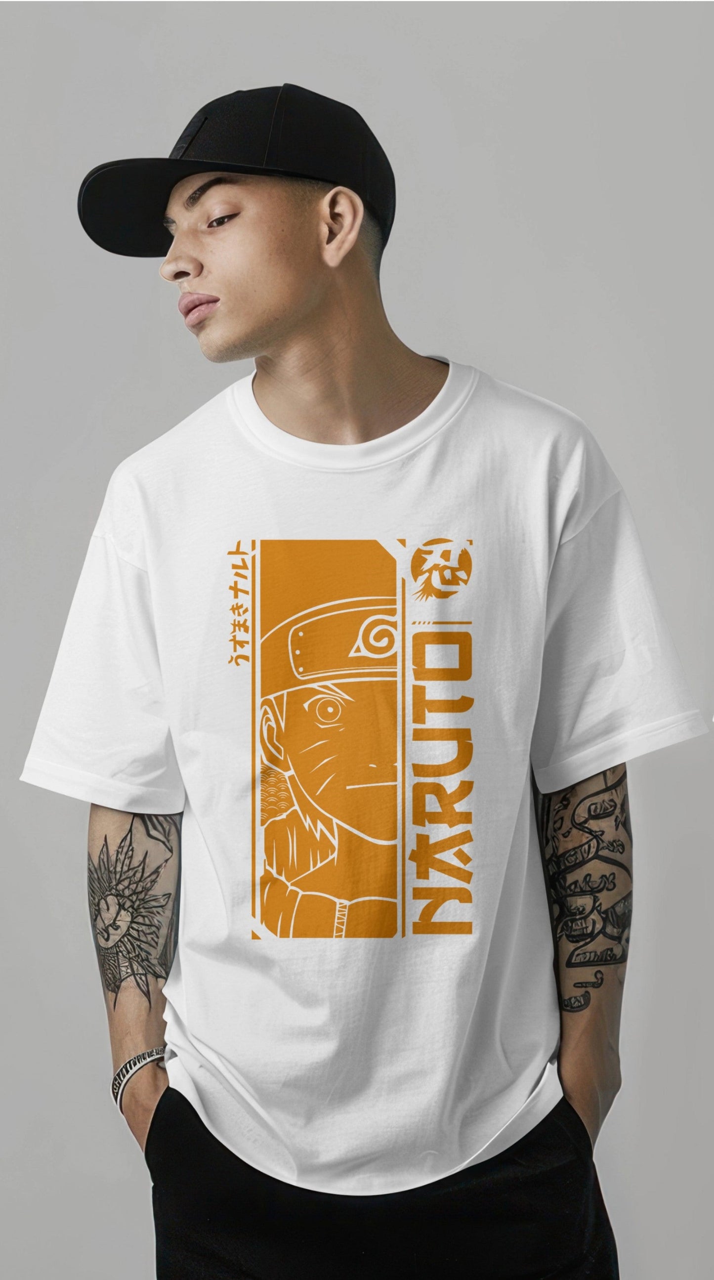 Naruto Vintage Manga Panel Graphic Printed Oversized T-shirt Harble Outfits