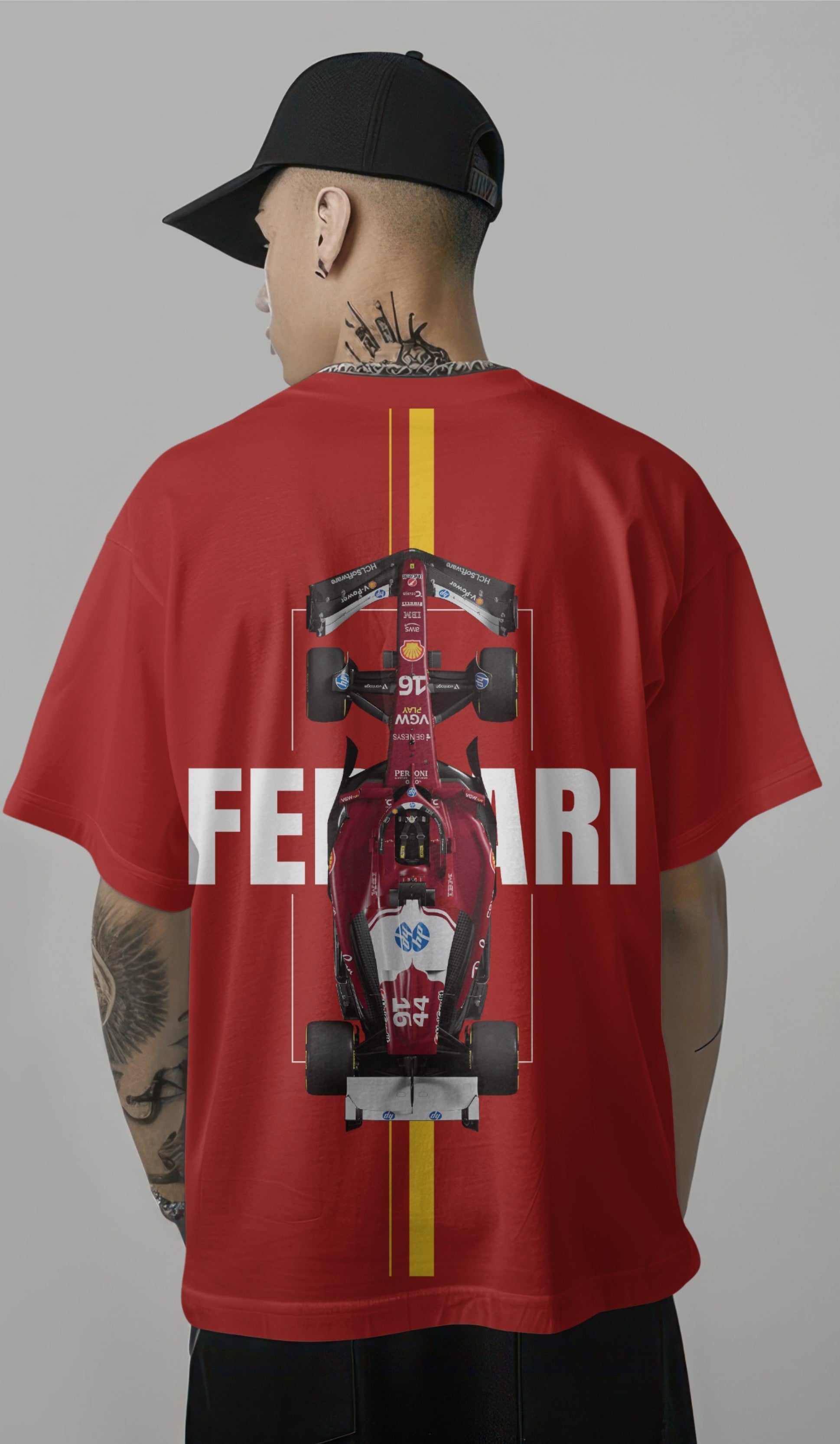 Ferrari F1 Oversized T-Shirt – Speed Machine Edition Harble Outfits
