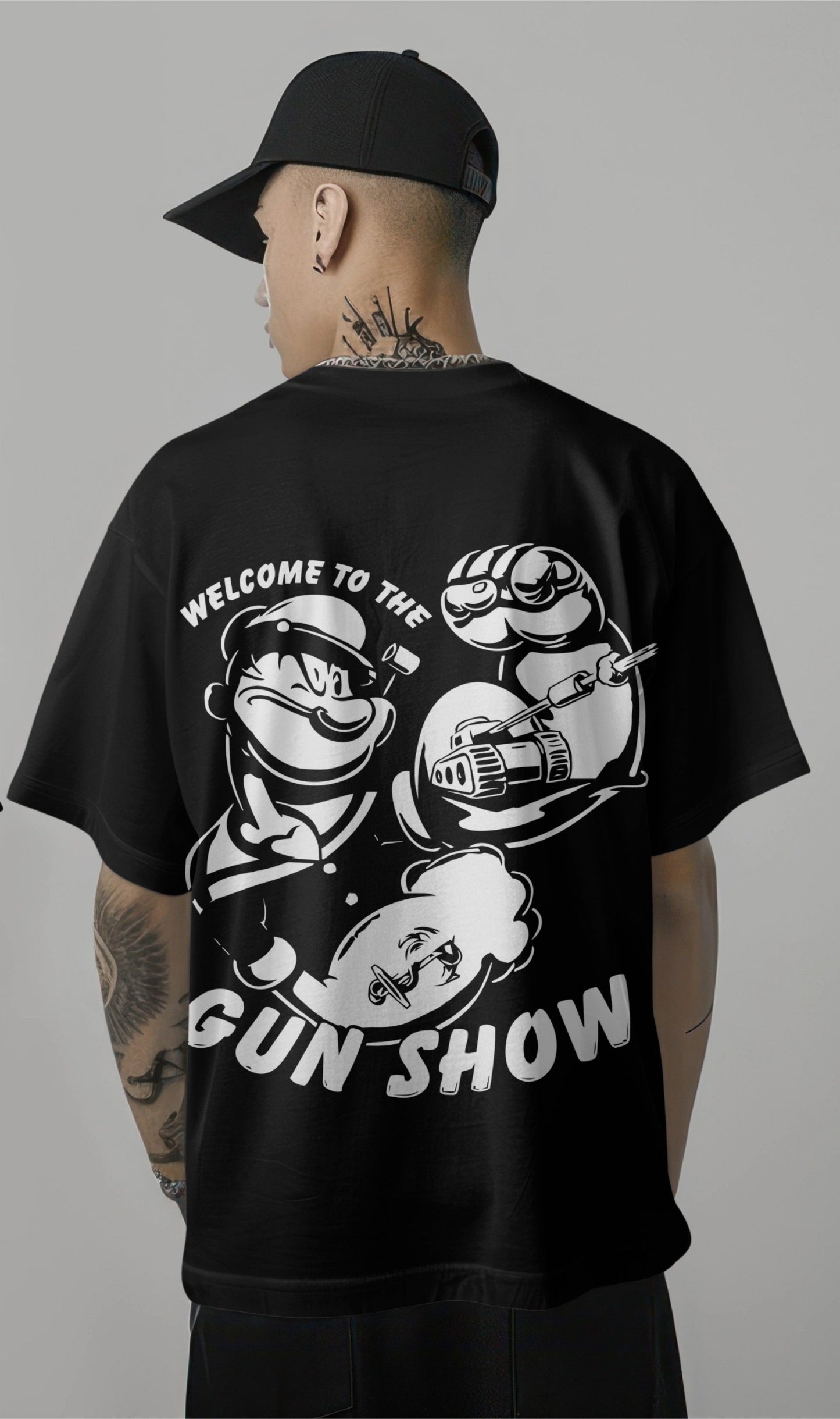 Popeyes Welcome to the Gun Show Oversized T-Shirt Harble Outfits