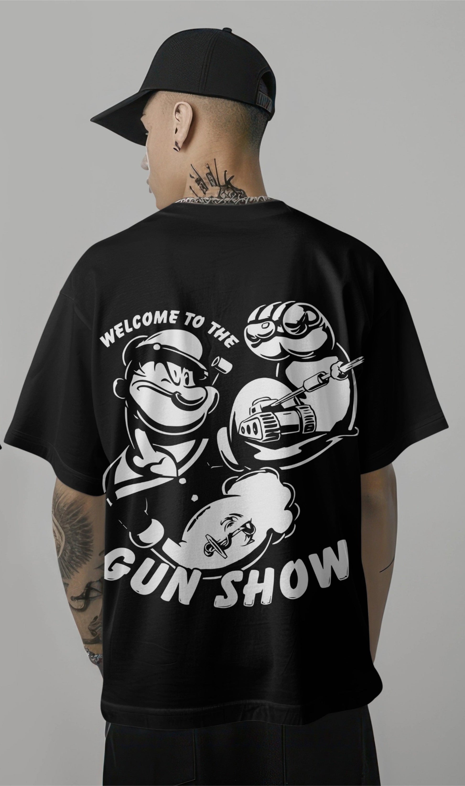 Popeyes Welcome to the Gun Show Oversized T-Shirt Harble Outfits