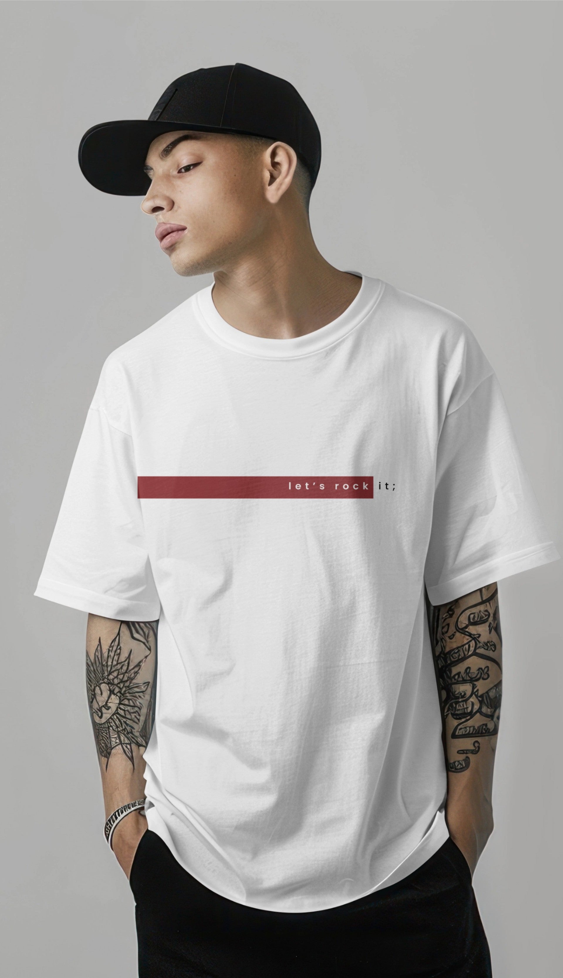 Hukum Anirudh Oversized T-Shirt – White Edition Harble Outfits