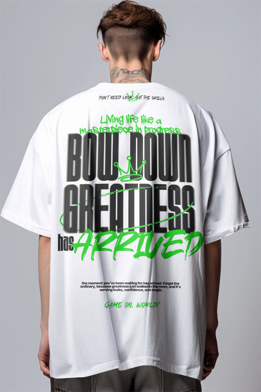 Greatness Printed Oversized T-Shirt Harble Outfits