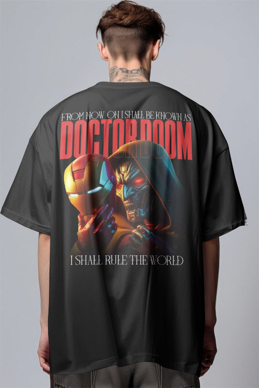 Tony Stark Masks Dr.Doom Graphic Printed Oversized T-Shirt Harble Outfits