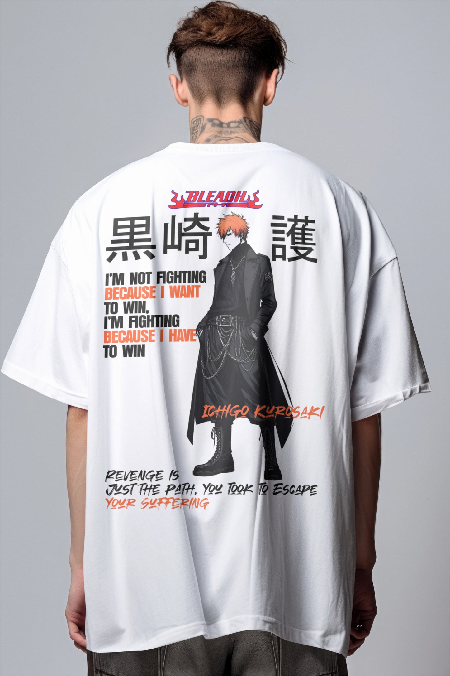 Ichigo Graphic Printed Oversized  T-shirt Harble Outfits
