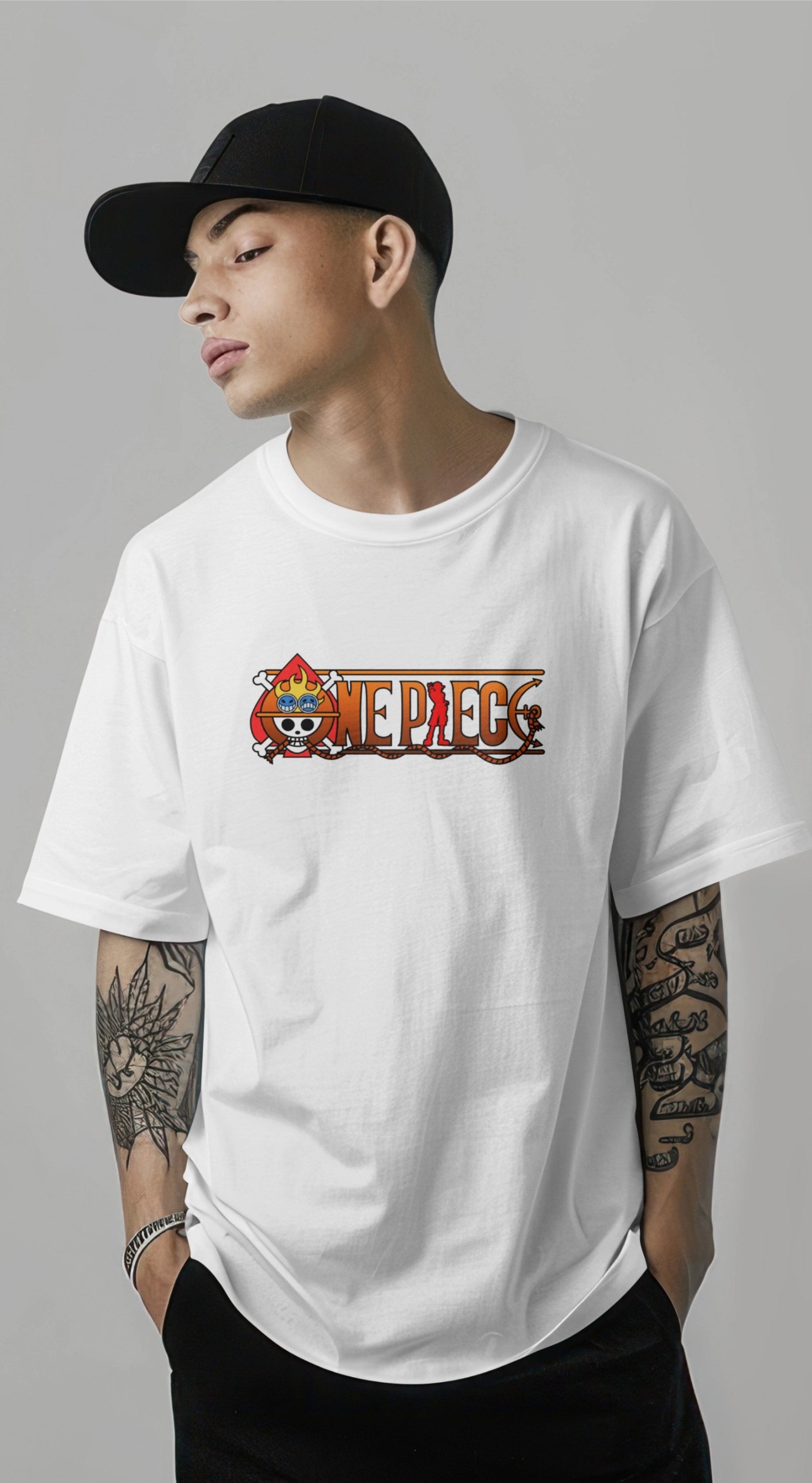 One Piece Ace Graphic Printed Oversized T-shirt Harble Outfits