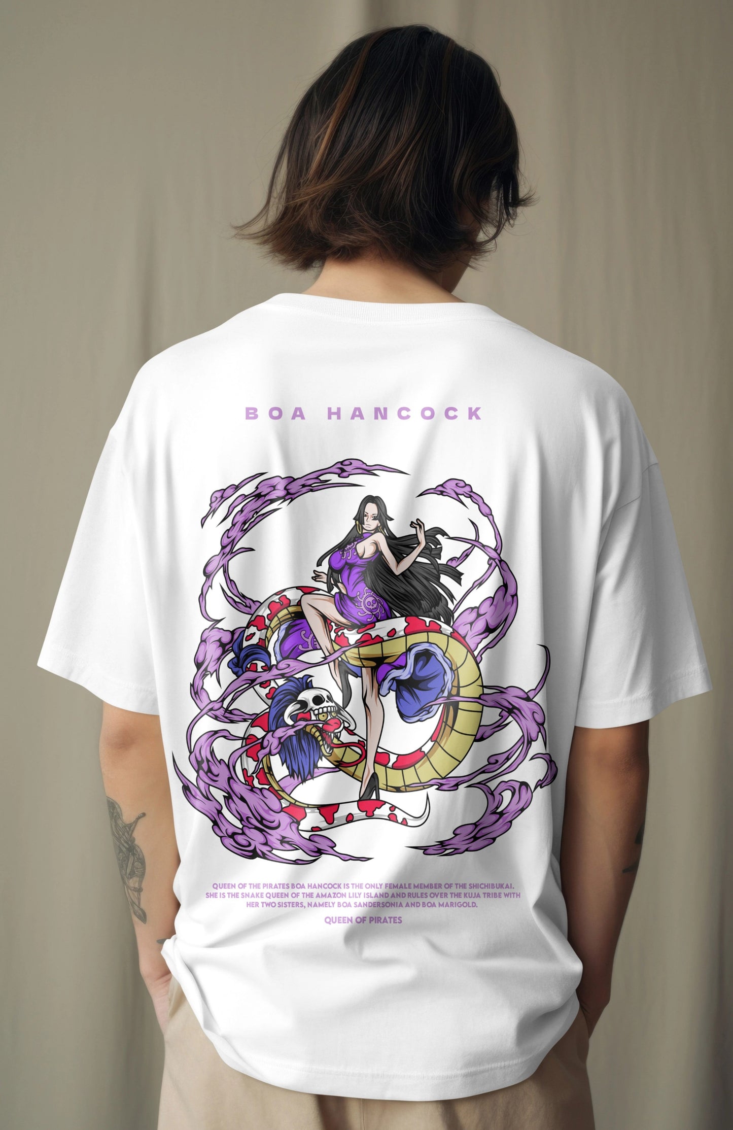 One Piece Boa Hancock Empress Graphic Printed Oversized T-shirt Harble Outfits