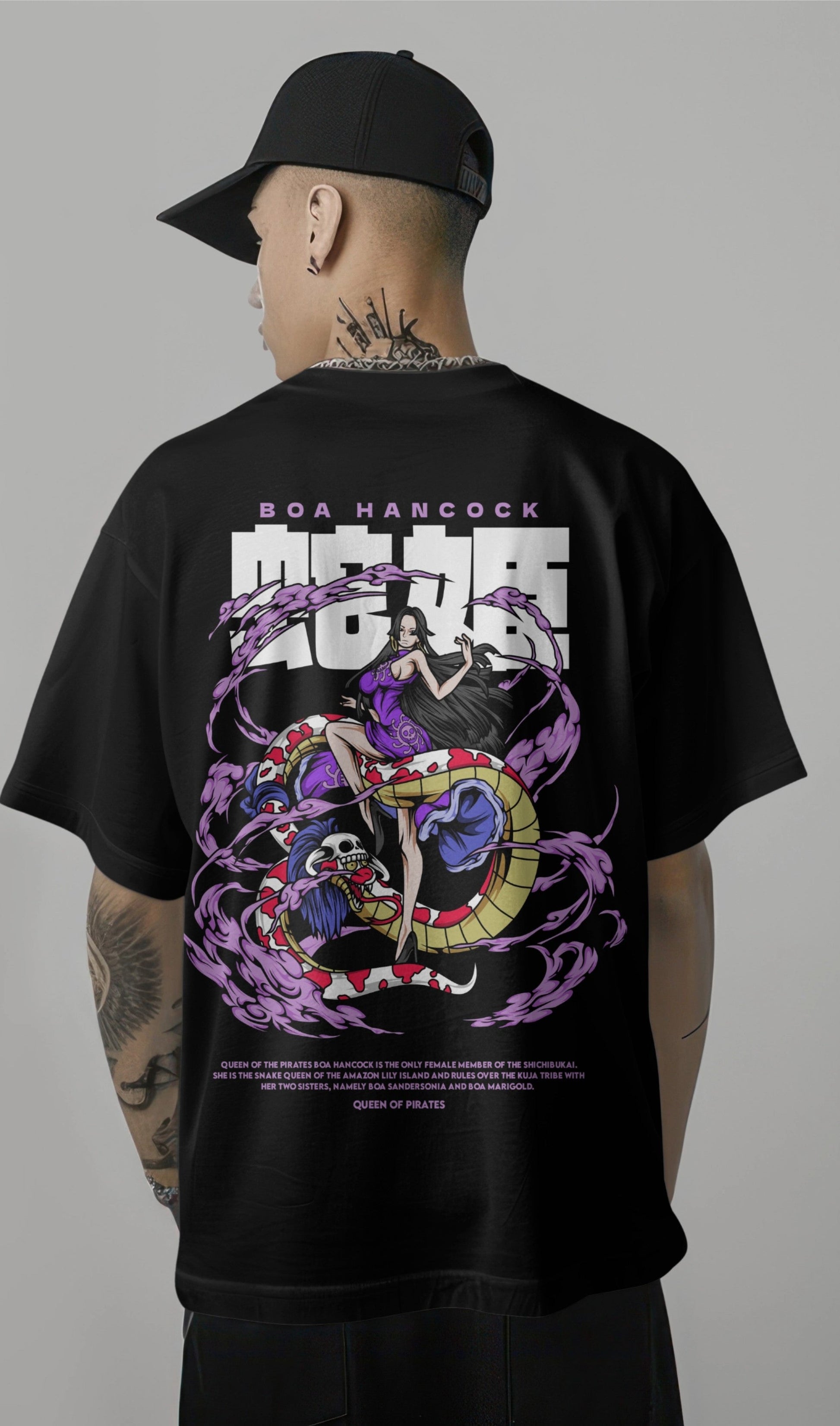 One Piece Boa Hancock Empress Graphic Printed Oversized T-shirt Harble Outfits