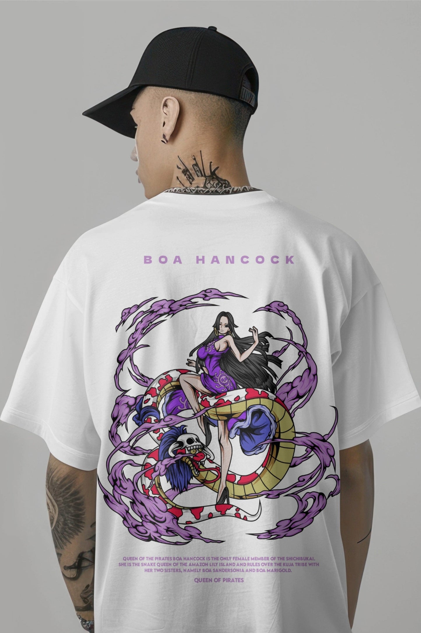 One Piece Boa Hancock Empress Graphic Printed Oversized T-shirt Harble Outfits