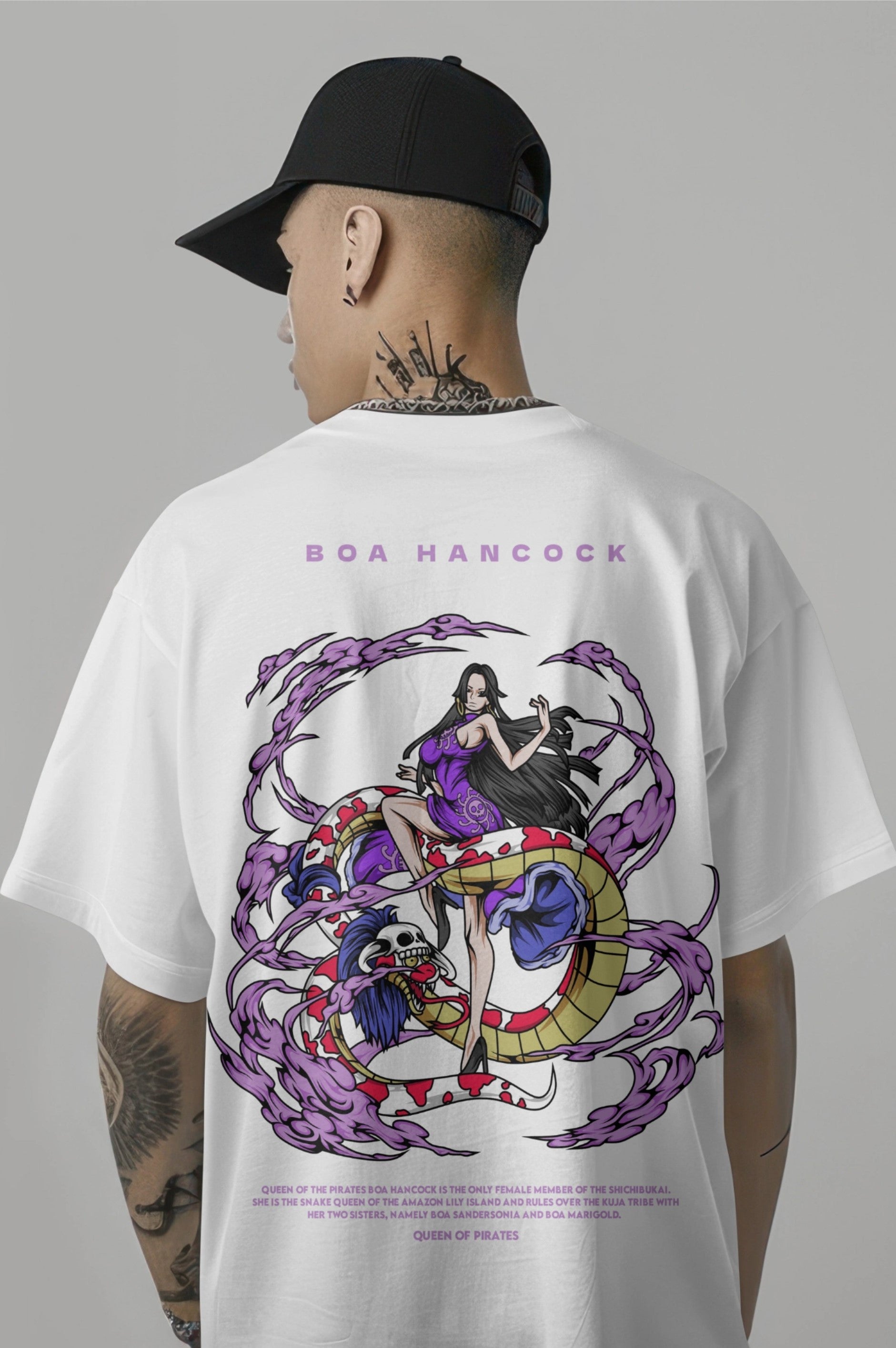 One Piece Boa Hancock Empress Graphic Printed Oversized T-shirt Harble Outfits