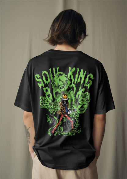 One Piece Soul King Brook Graphic Printed Oversized T-shirt Harble Outfits